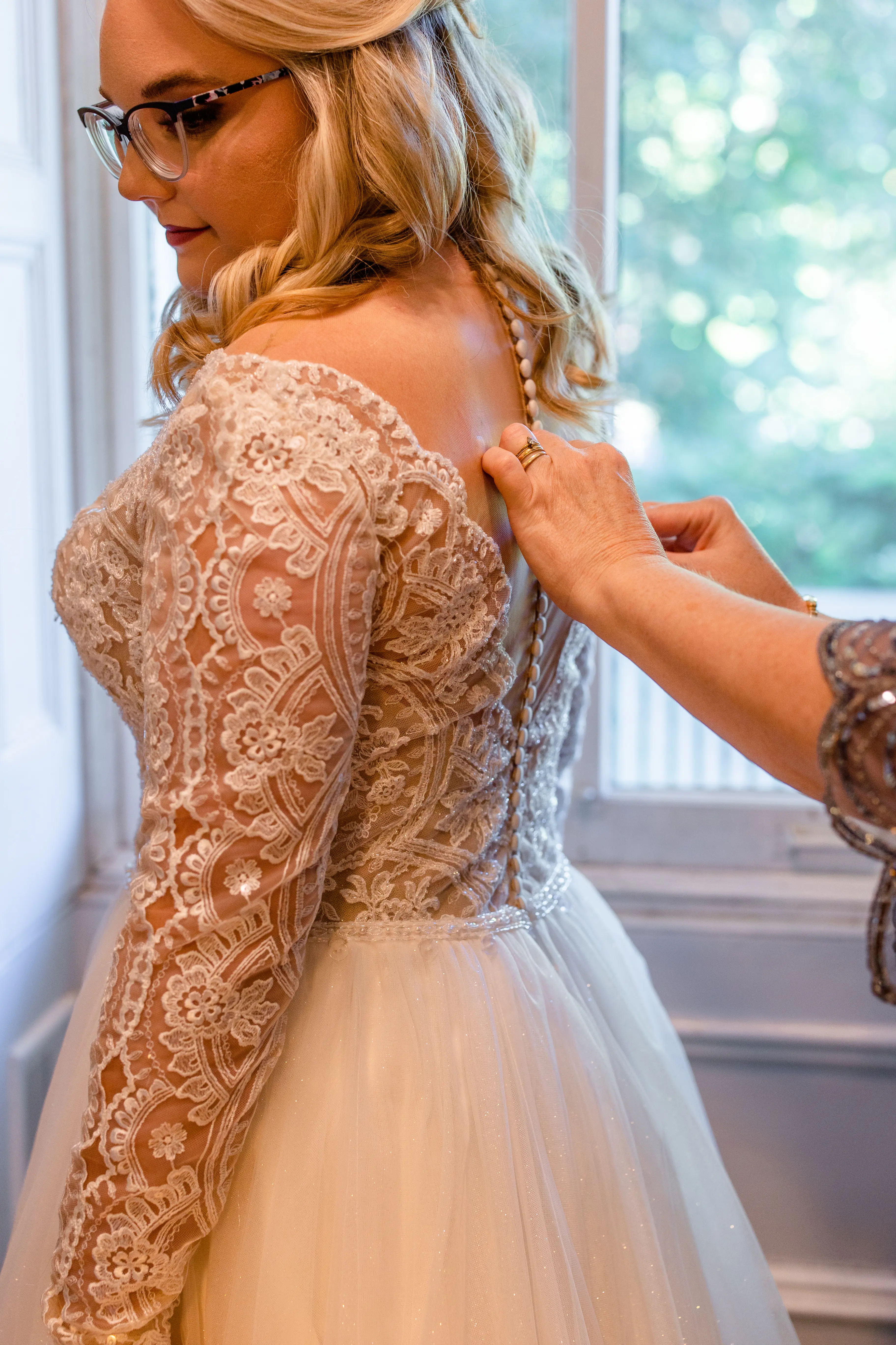 Bride In Plunging Lace Illusion Neckline Called Mallory Dawn By Maggie Sottero