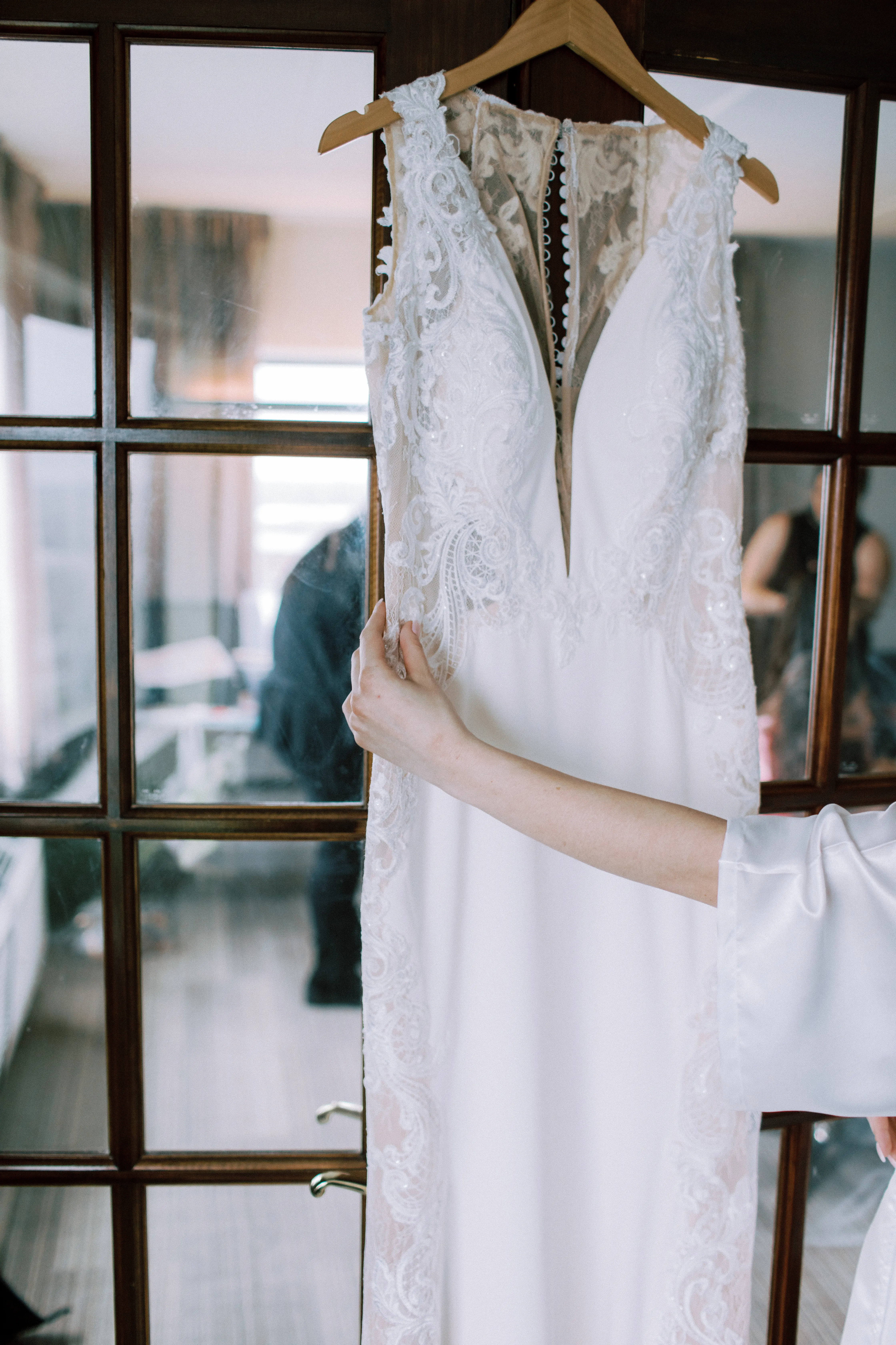 Sheath White Wedding Dress Bradford Rose