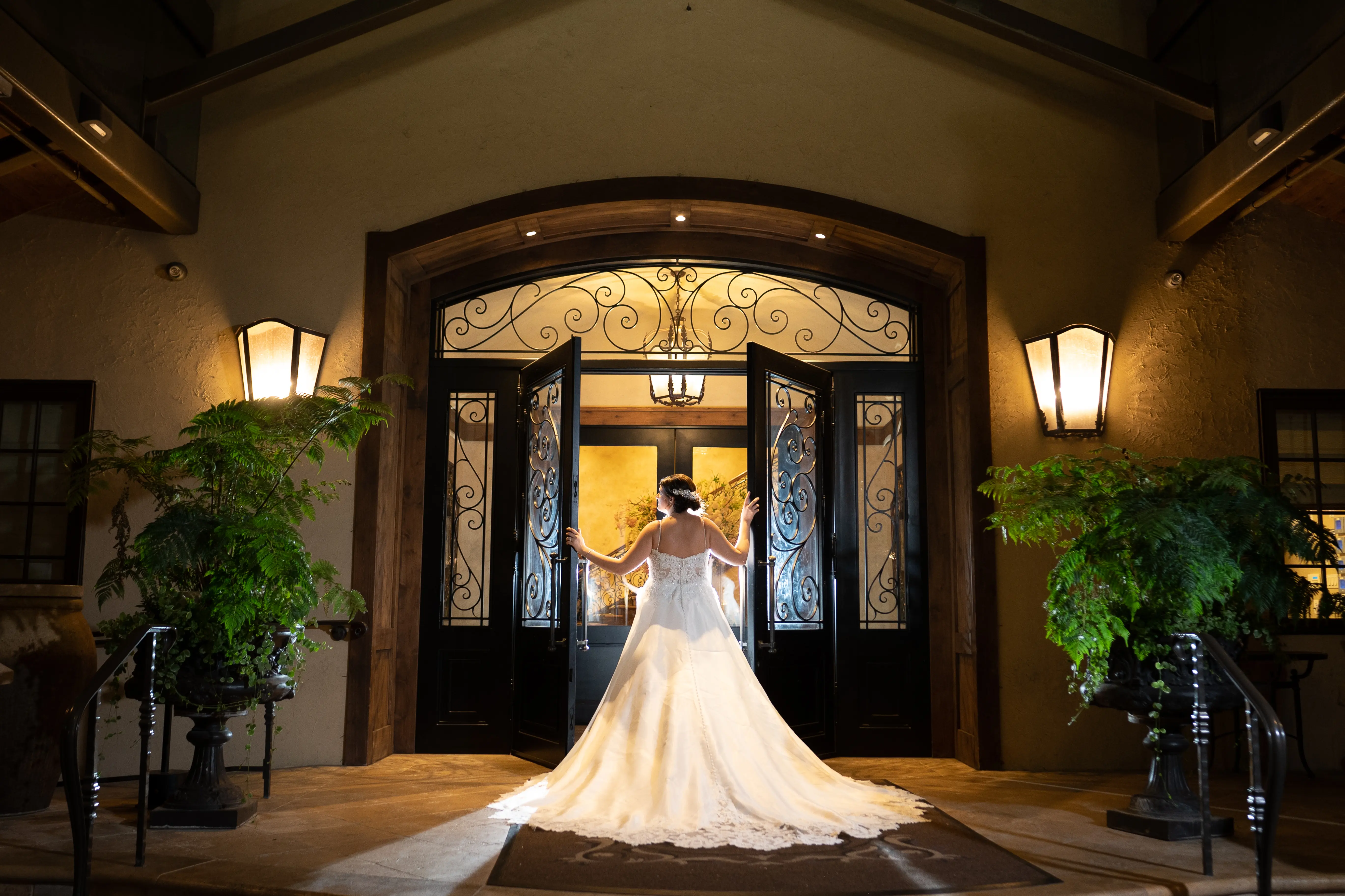 Bride In A-line Wedding Dress Named Savannah By Maggie Sottero Bride Opening Doors