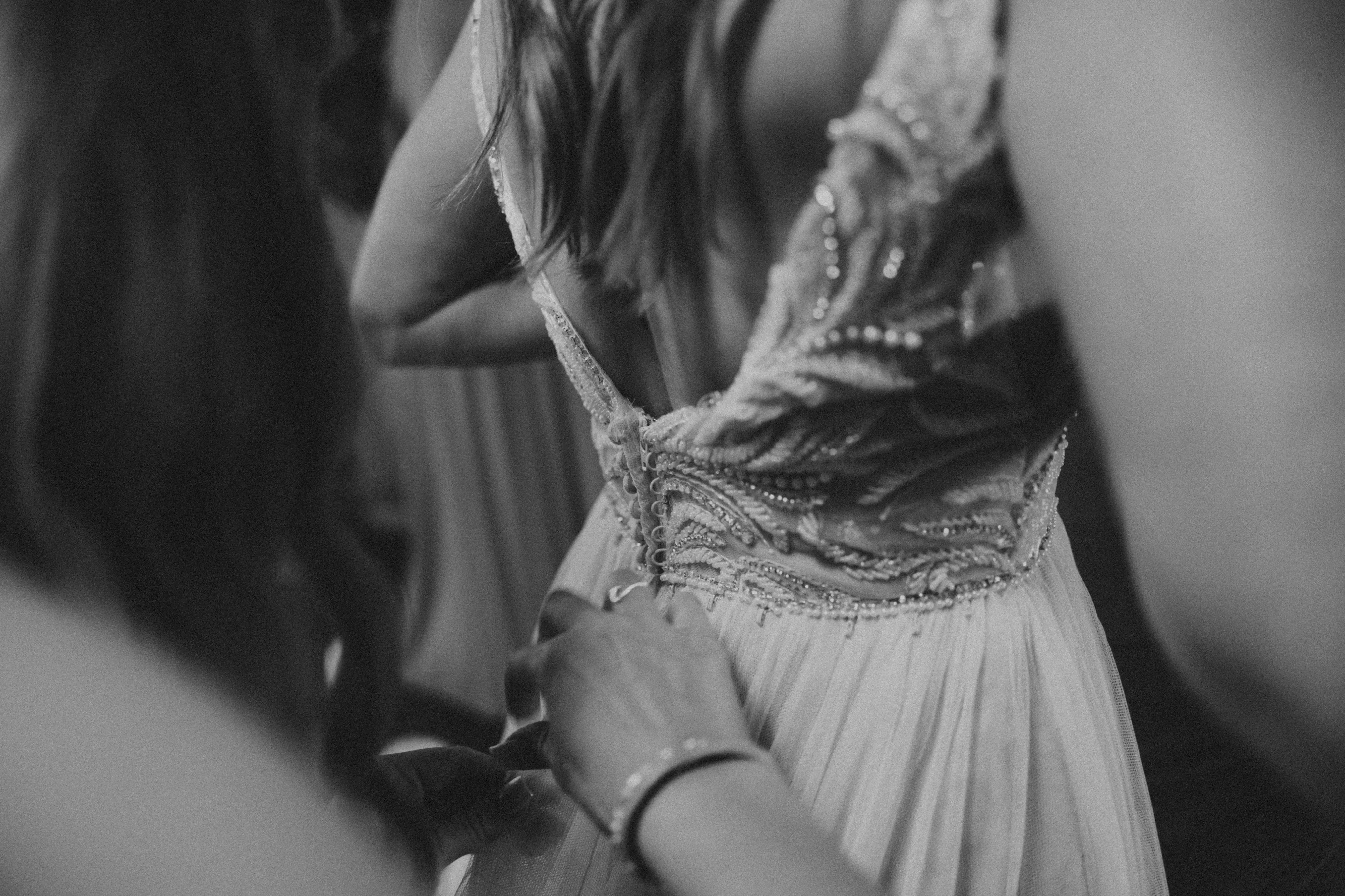 Bride Wearing A-Line Wedding Dress