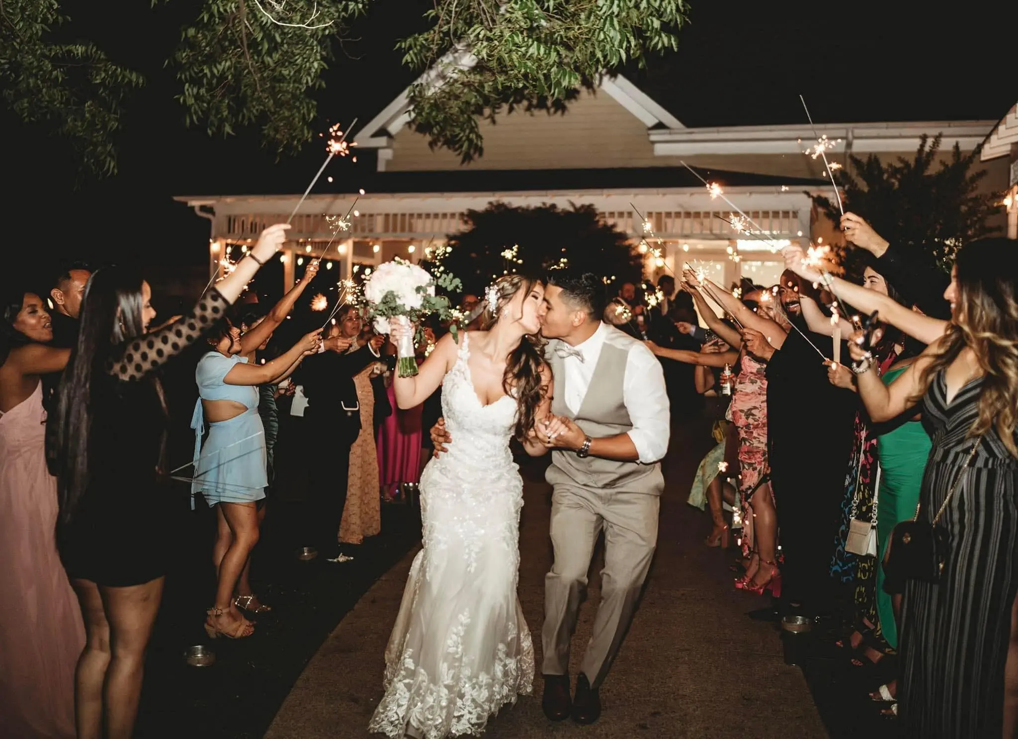 Bride In Lace V-Neck Wedding Dress Called Canberra By Maggie Sottero