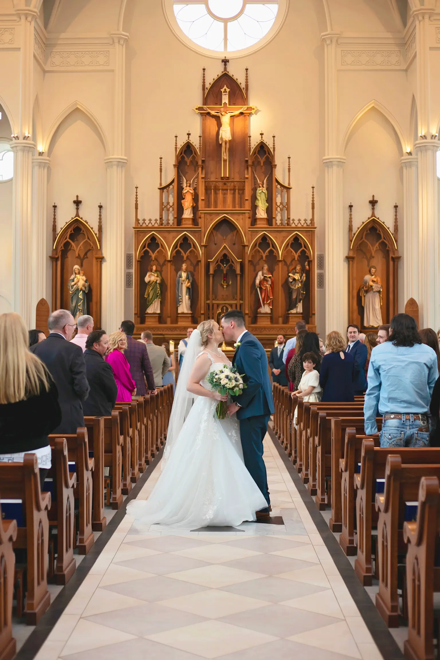 Bride In Ballgown Wedding Dress Called Harlem By Maggie Sottero With Groom