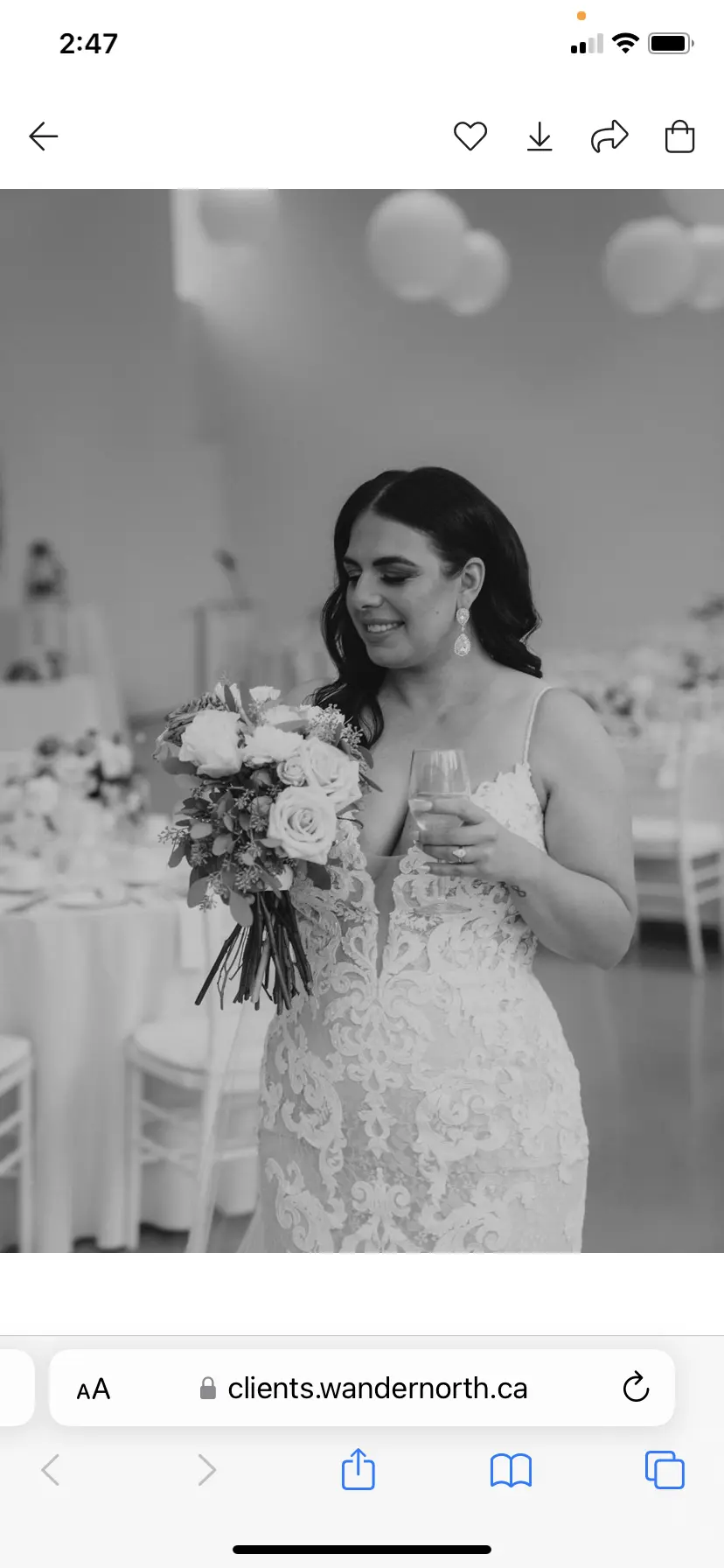 Bride wearing Tuscany Lynette wedding dress by Maggie Sottero