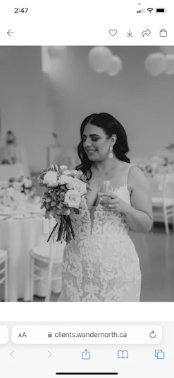 Bride wearing Tuscany Lynette wedding dress by Maggie Sottero