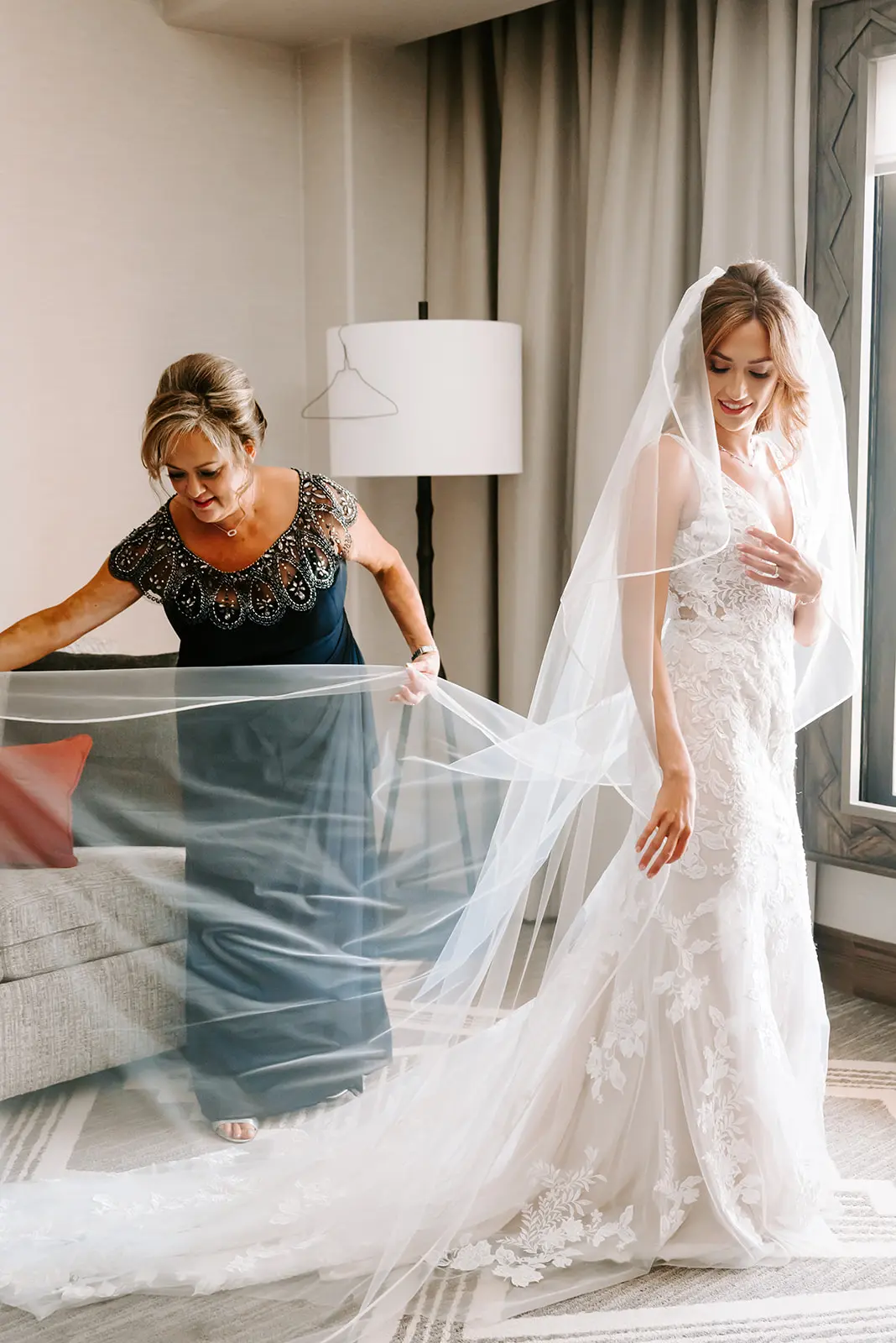 Bride Wearing Garden Inspired Lace Fit-And-Flare Greenley By Maggie Sottero