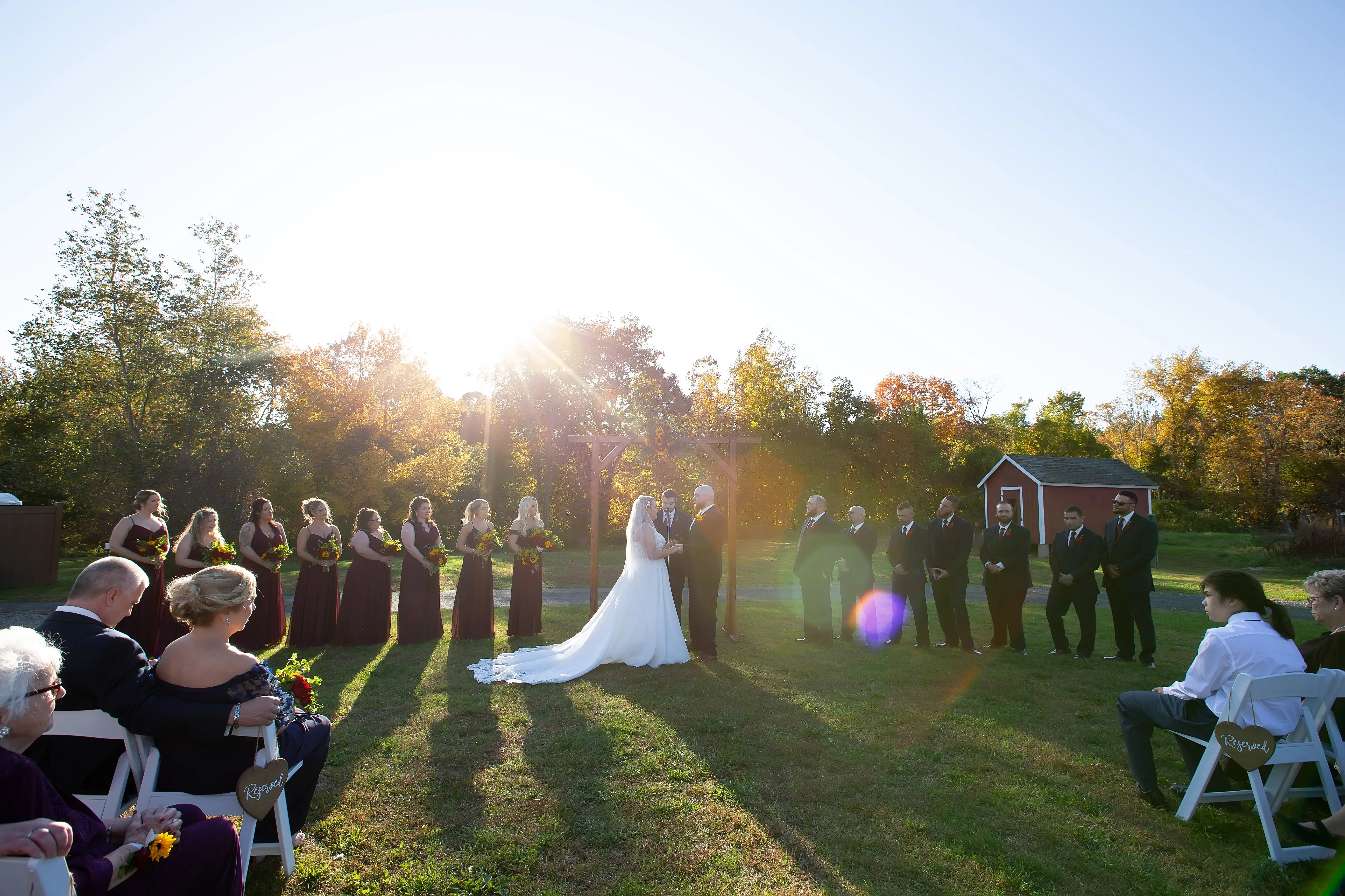 Bride Wearing Lace Ballgown Wedding Dress Called Savannah By Maggie Sottero At The Ceremony