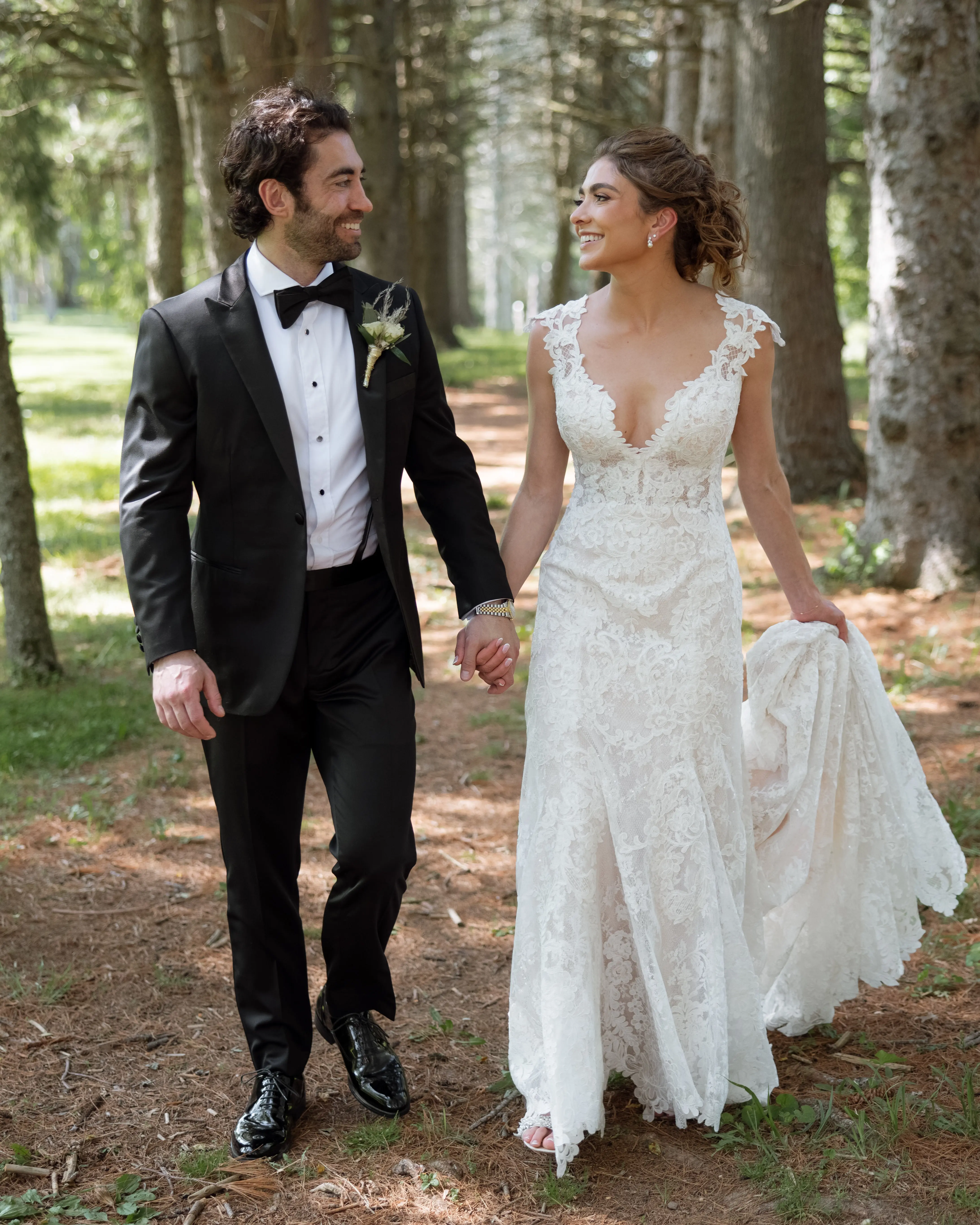 Groom With Bride Wearing Lace Cap Sleeve Wedding Dress Chauncey By Sottero And Midgley