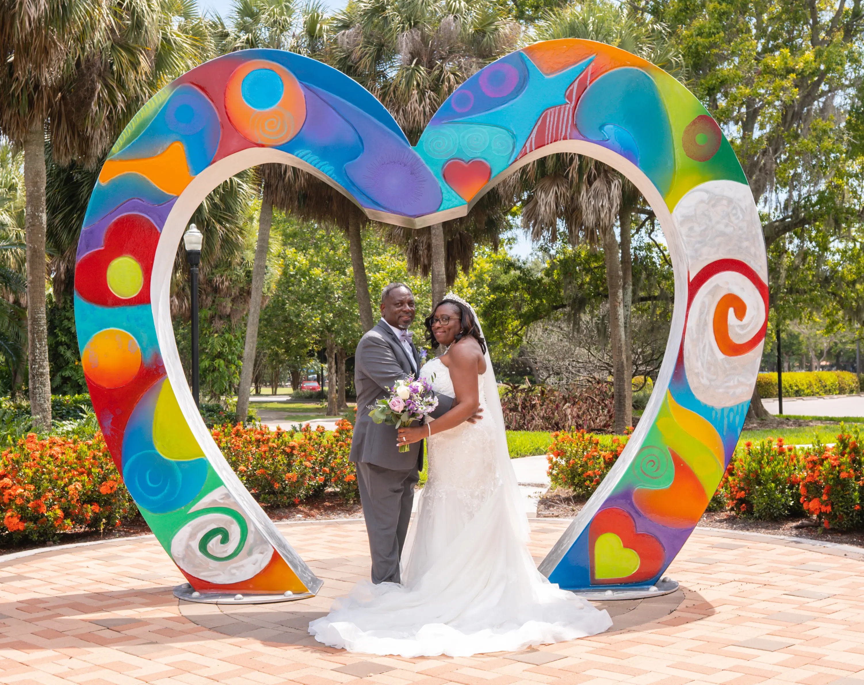 Groom With Bride Wearing Lace Mermaid Wedding Dress Lonnie Lynette By Maggie Sottero
