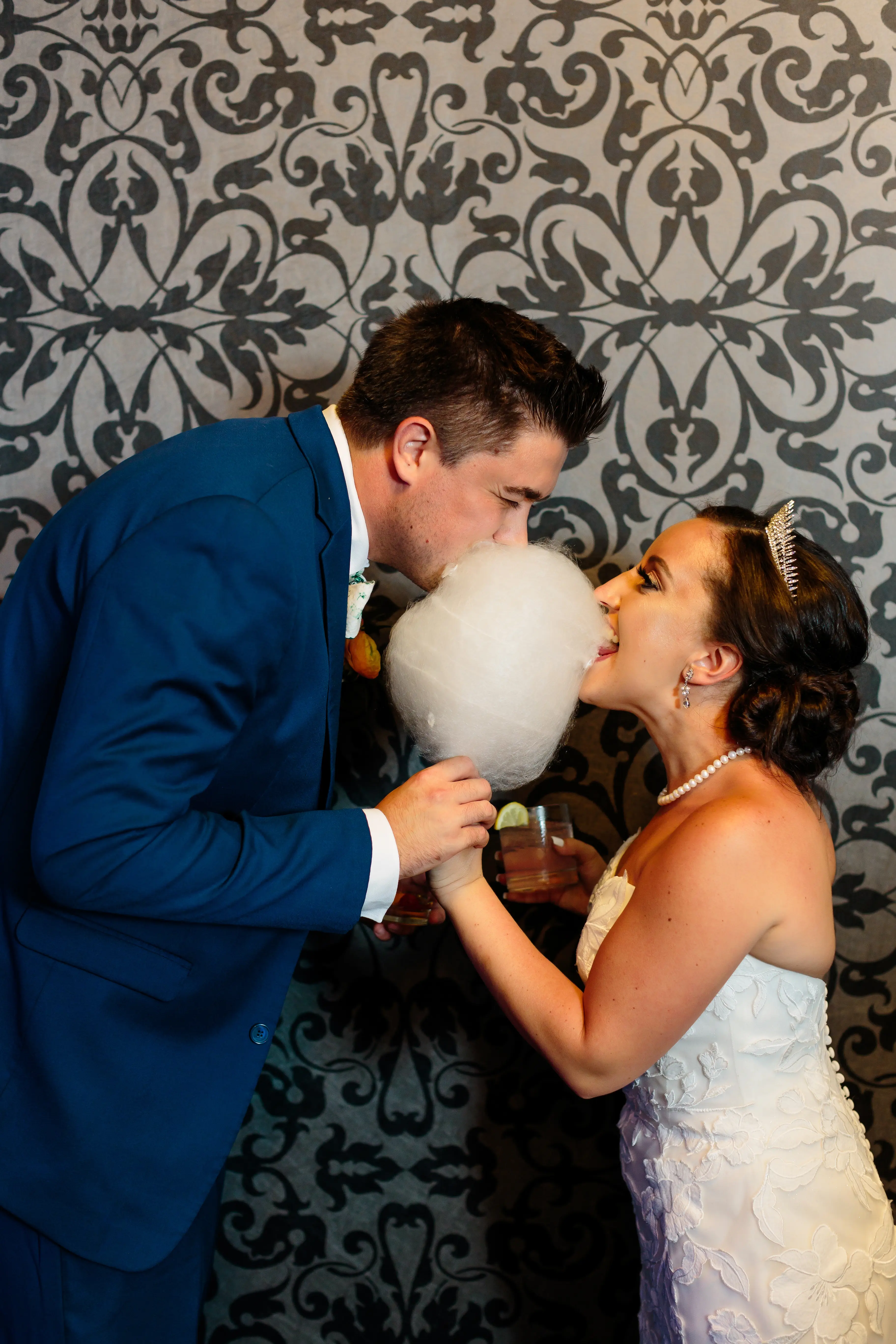 Bride In Mermaid Wedding Dress Called Hattie By Rebecca Ingram With Groom