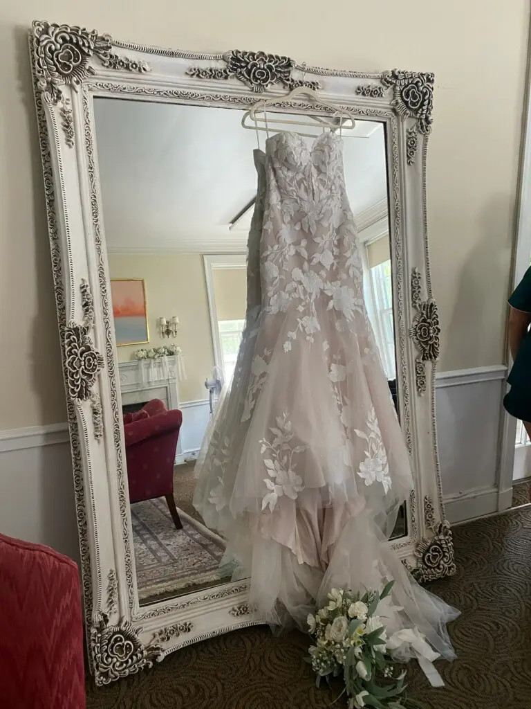 Bride In Plunging Mermaid Hattie Rebecca Ingram