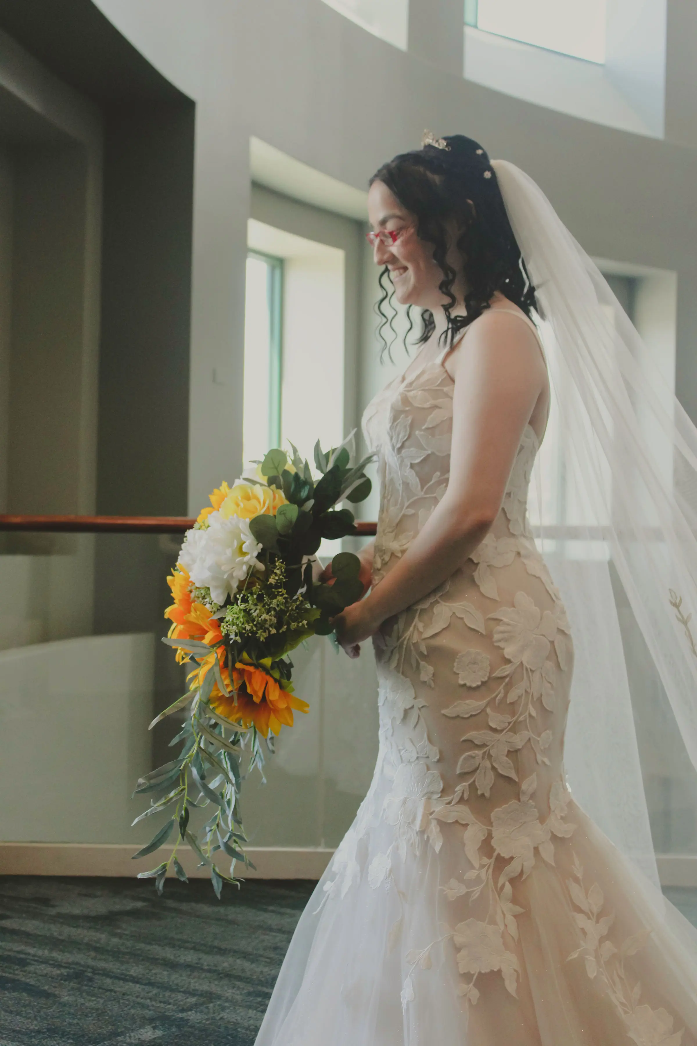 Bride In Floral Mermaid Hattie Rebecca Ingram