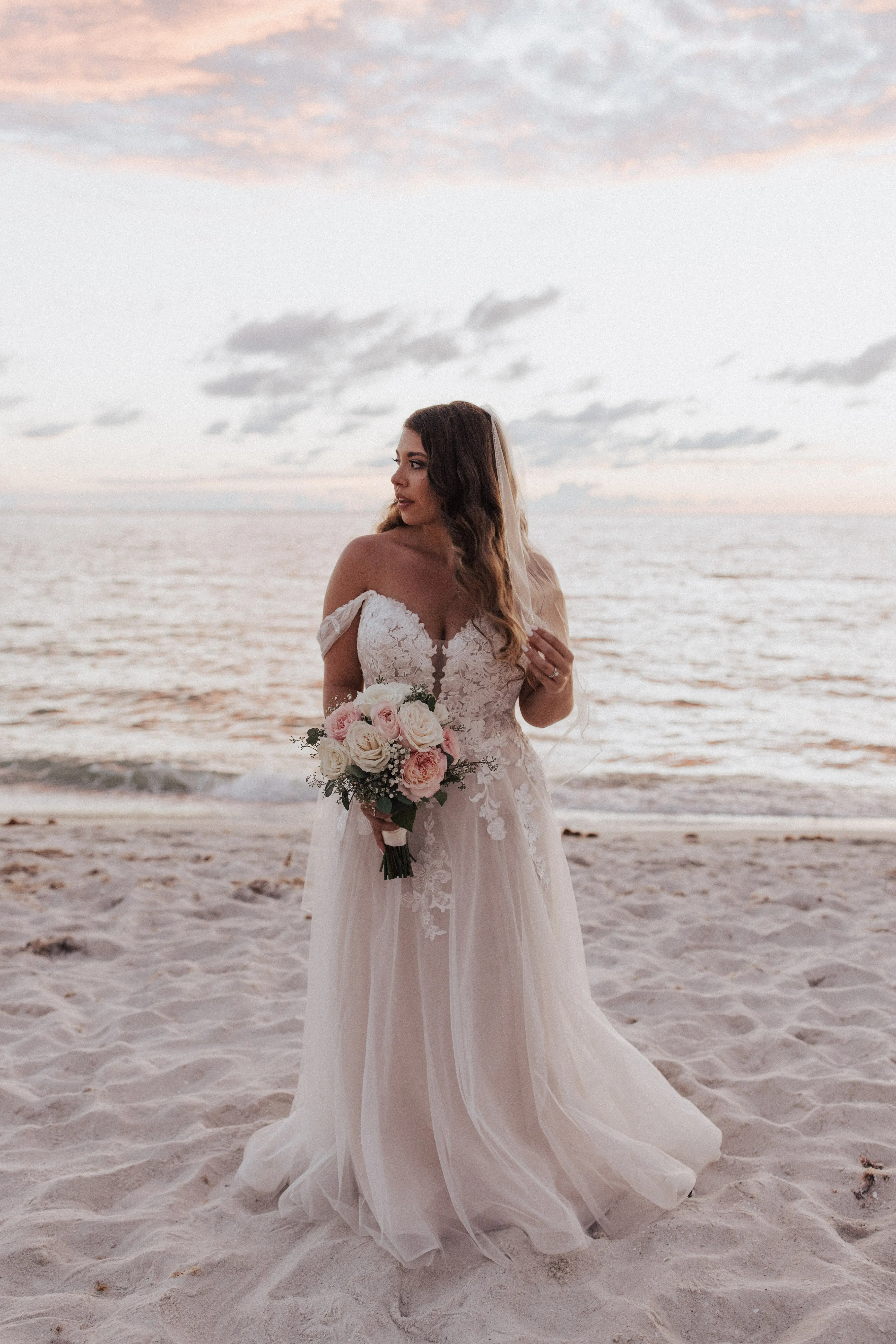 Bride Wearing Princess Wedding Dress Stevie By Maggie Sottero