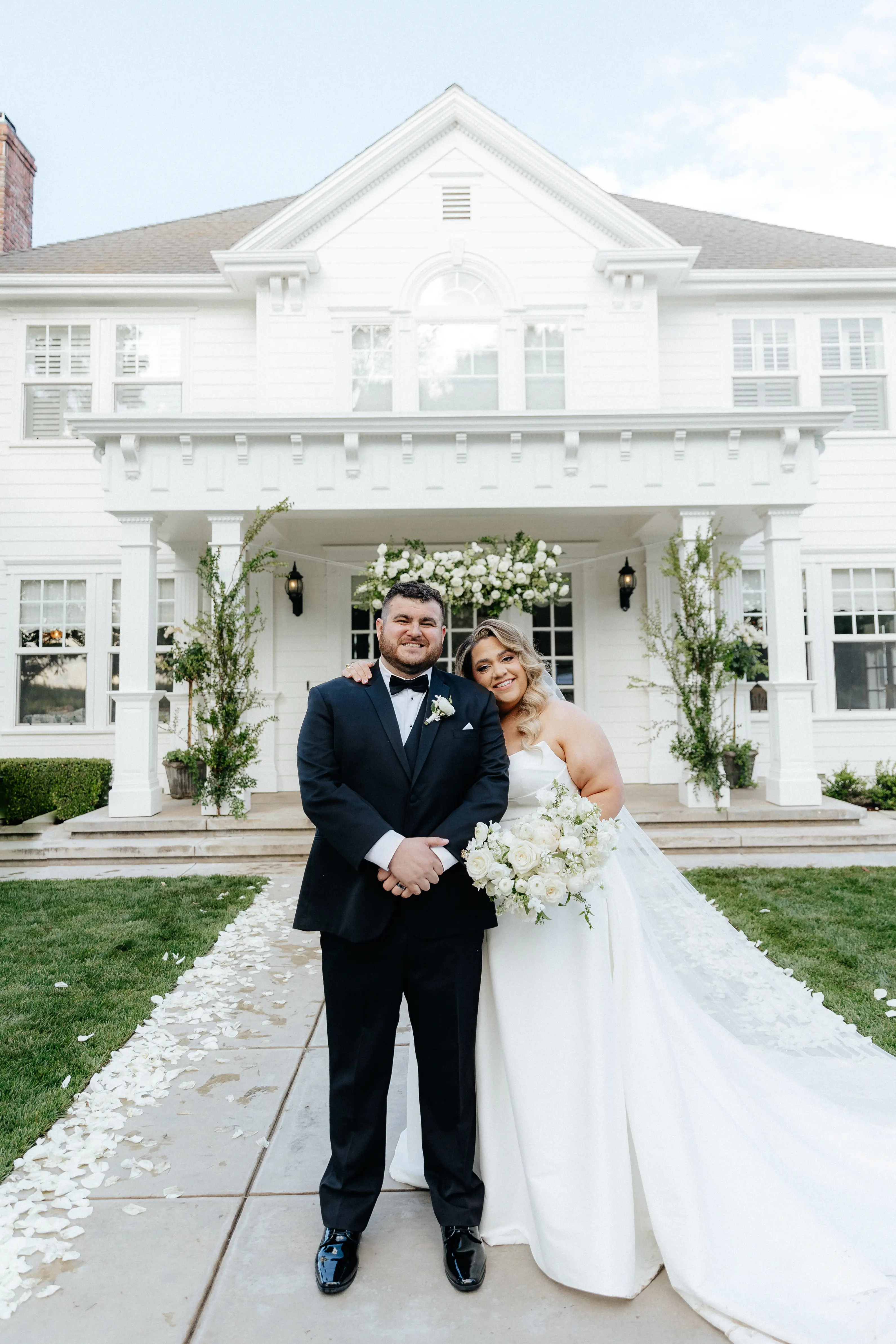 Bride wearing Aspen by Sottero and Midgley with her husband