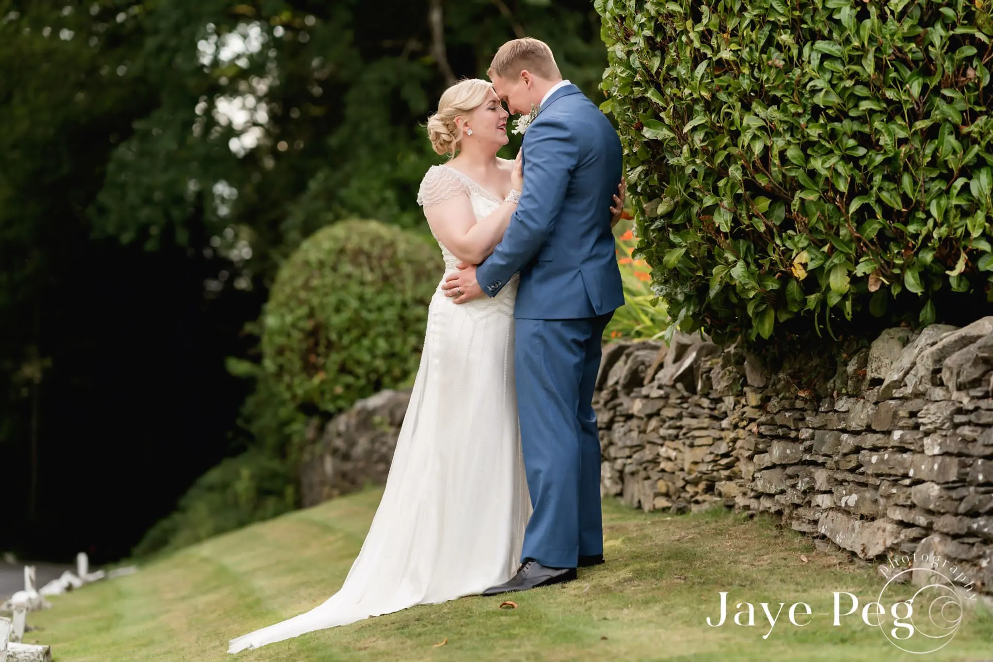 Groom With Bride Wearing Vintage Style Satin Sheath Wedding Dress Ettia By Maggie Sottero