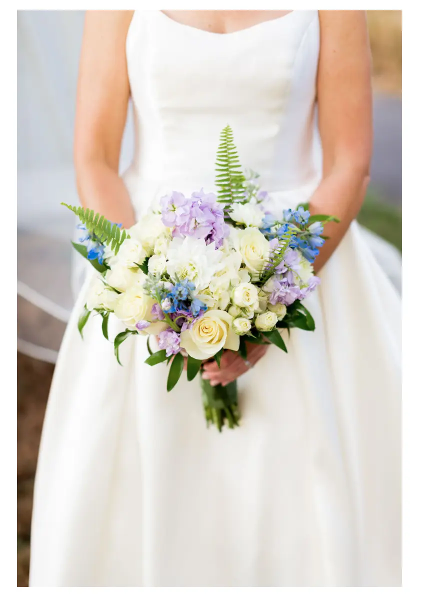Bride Wearing Satin Ball Gown With Pockets Selena By Maggie Sottero