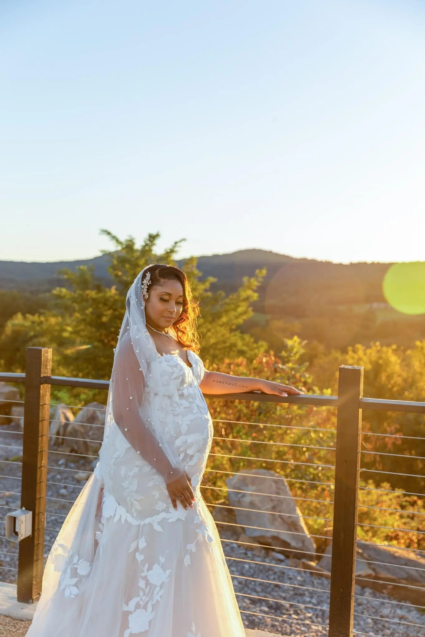 Pregnant Bride In Mermaid Wedding Dress Called Hattie By Rebecca Ingram