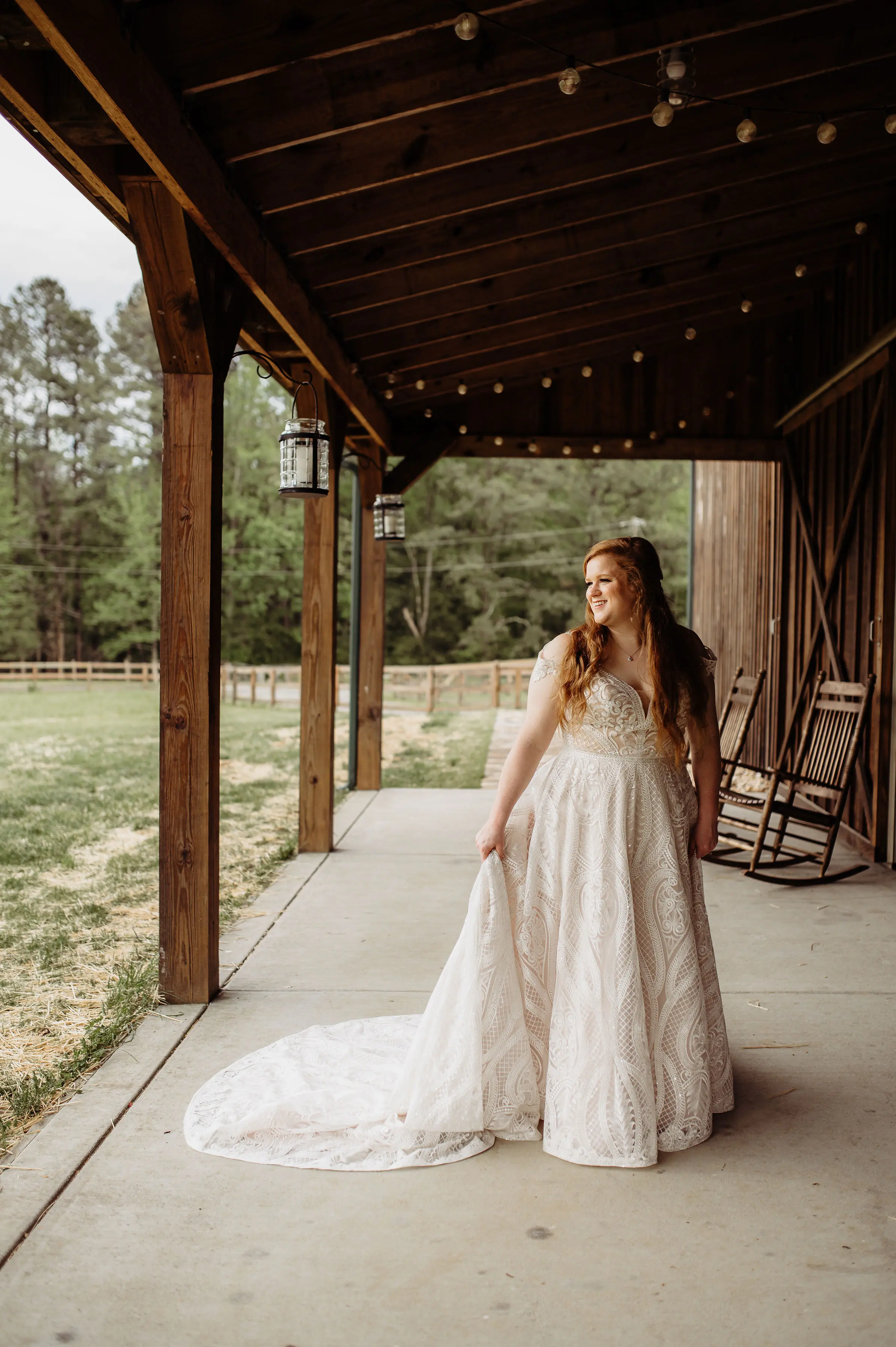 Bride in A-Line Wedding Dress with Allover Sequin Lace Called Roxanne by Sottero & Midgley