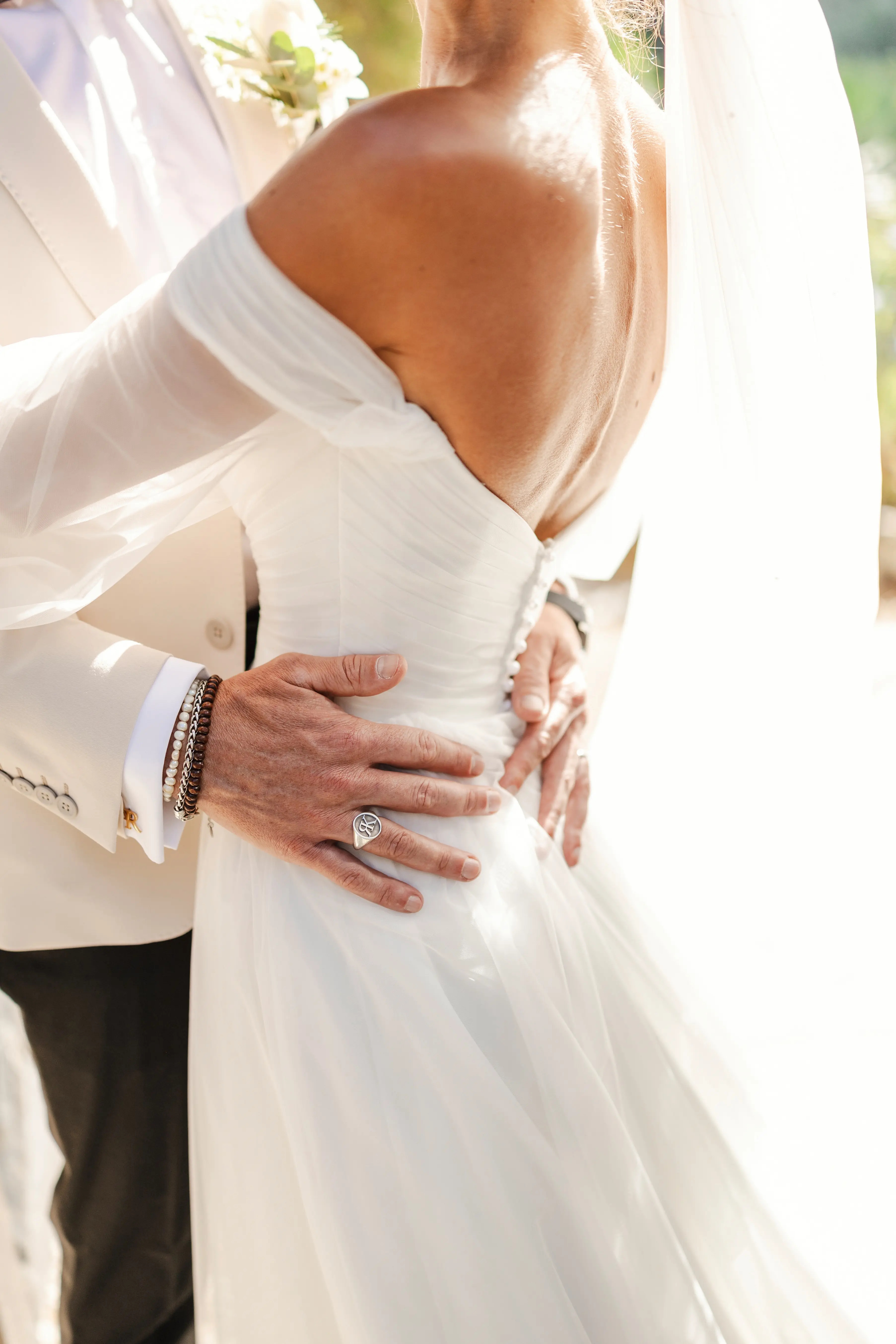 Bride Wearing Aline Wedding Dress Called Nerida By Sottero And Midgley With Groom Holding Her