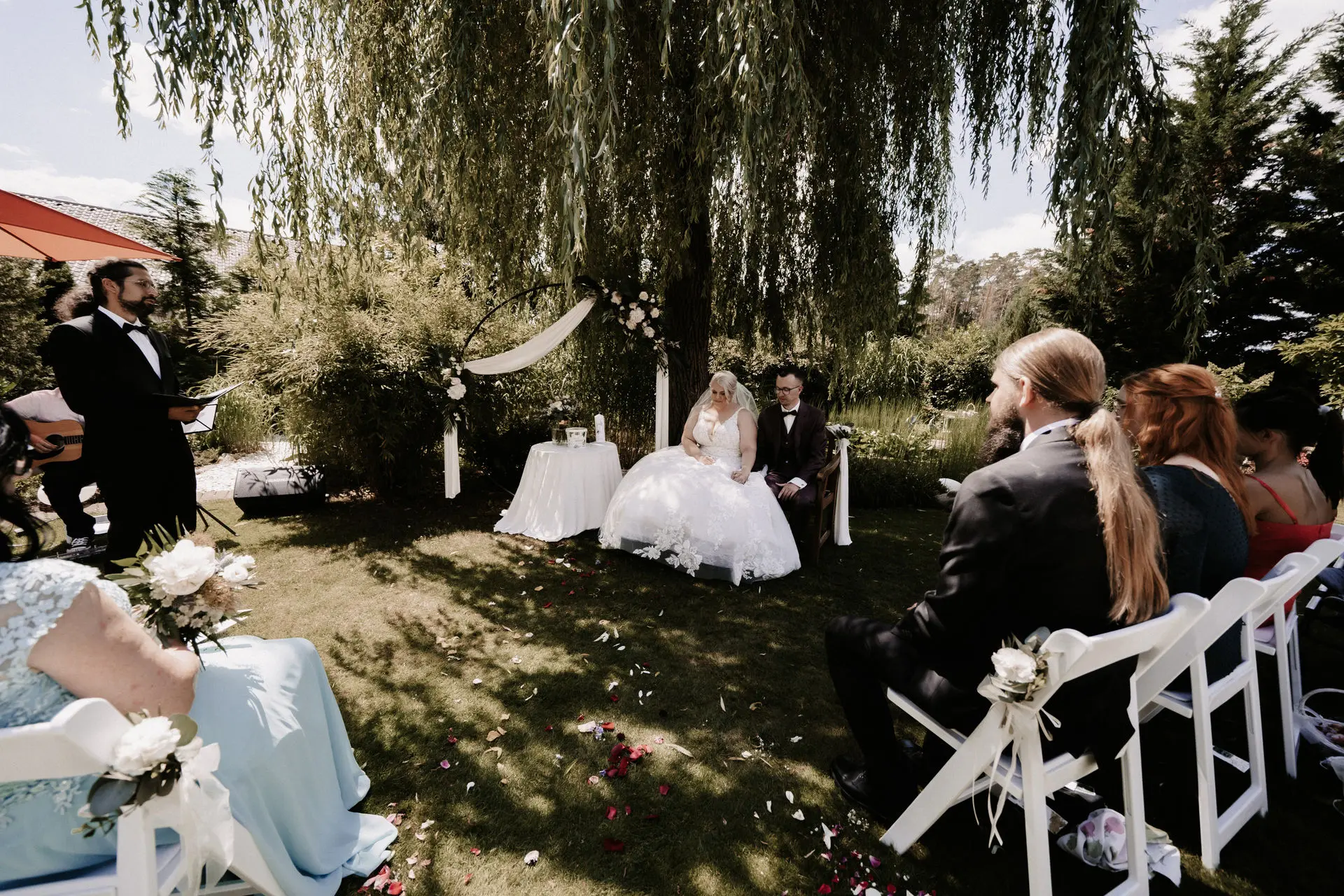 Groom With Bride Wearing Ball Gown With Shimmery Lace Motifs Valona By Sottero And Midgley