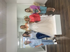 Bride Wearing Off The Shoulder Aline Vanessa By Rebecca Ingram