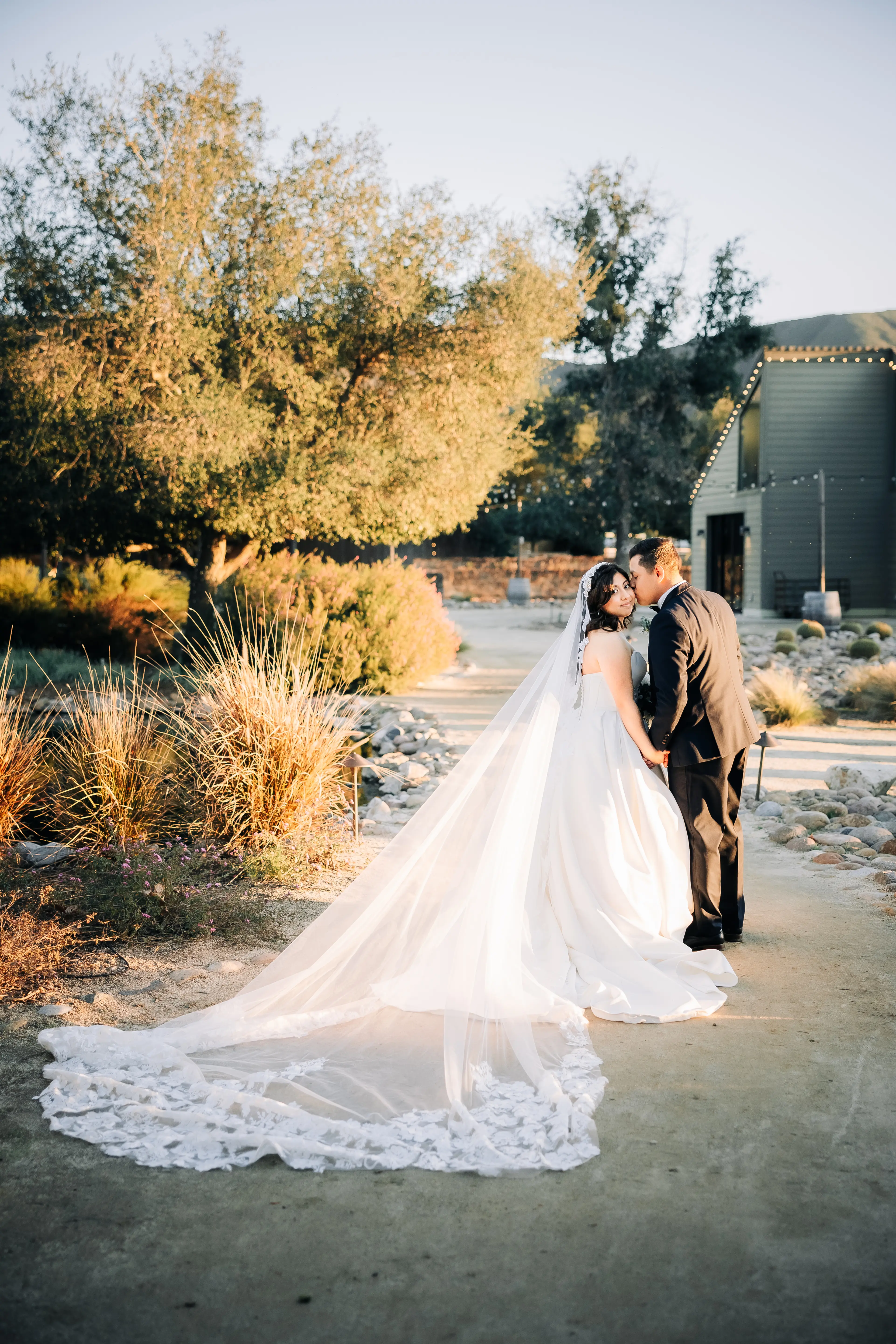 Bride Wearing Sexy Ballgown Wedding Dress Called Derrick By Maggie Sottero With Groom