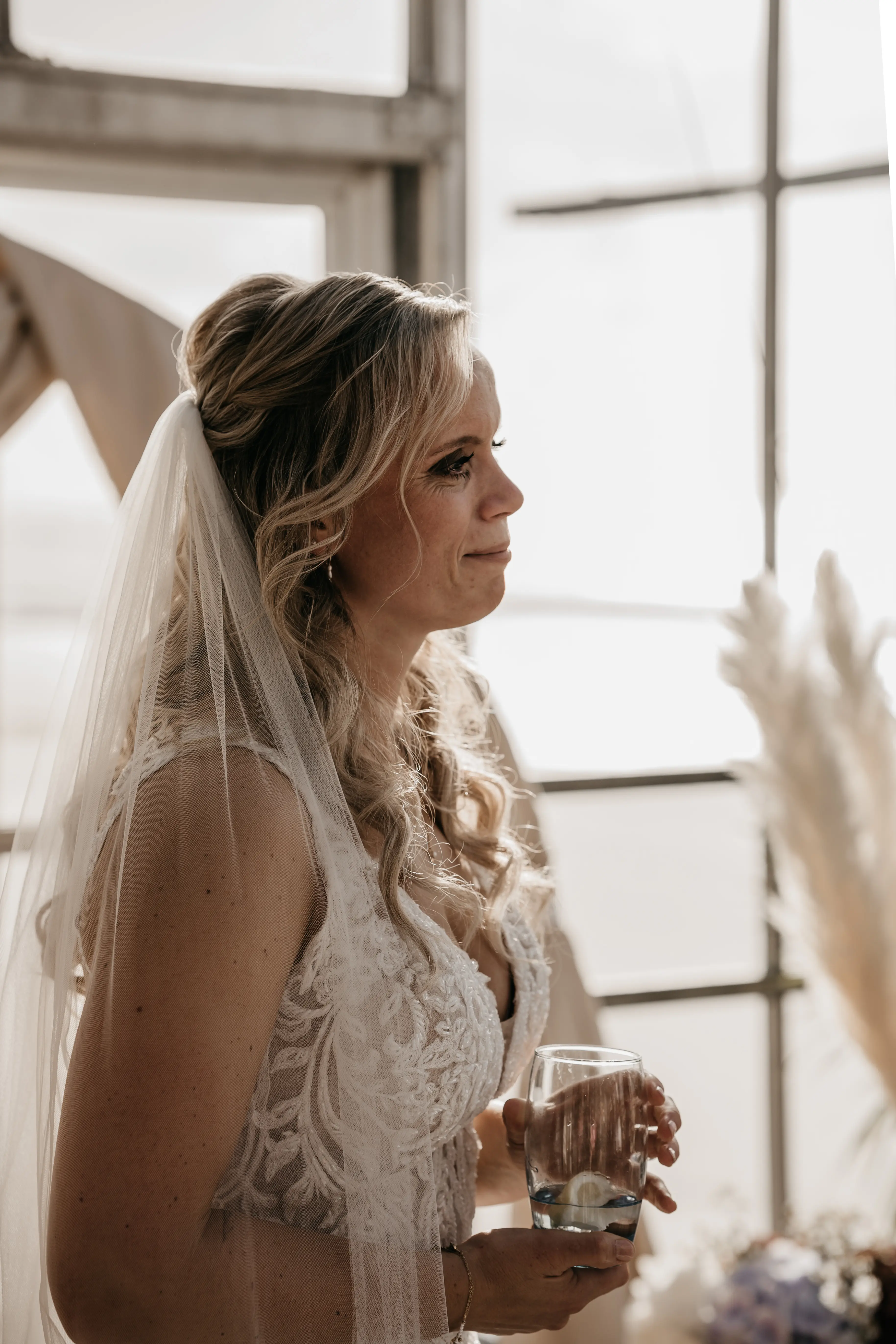 Bride Wearing Illusion Lace Back Wedding Dress Called Hamilton By Sottero And Midgley