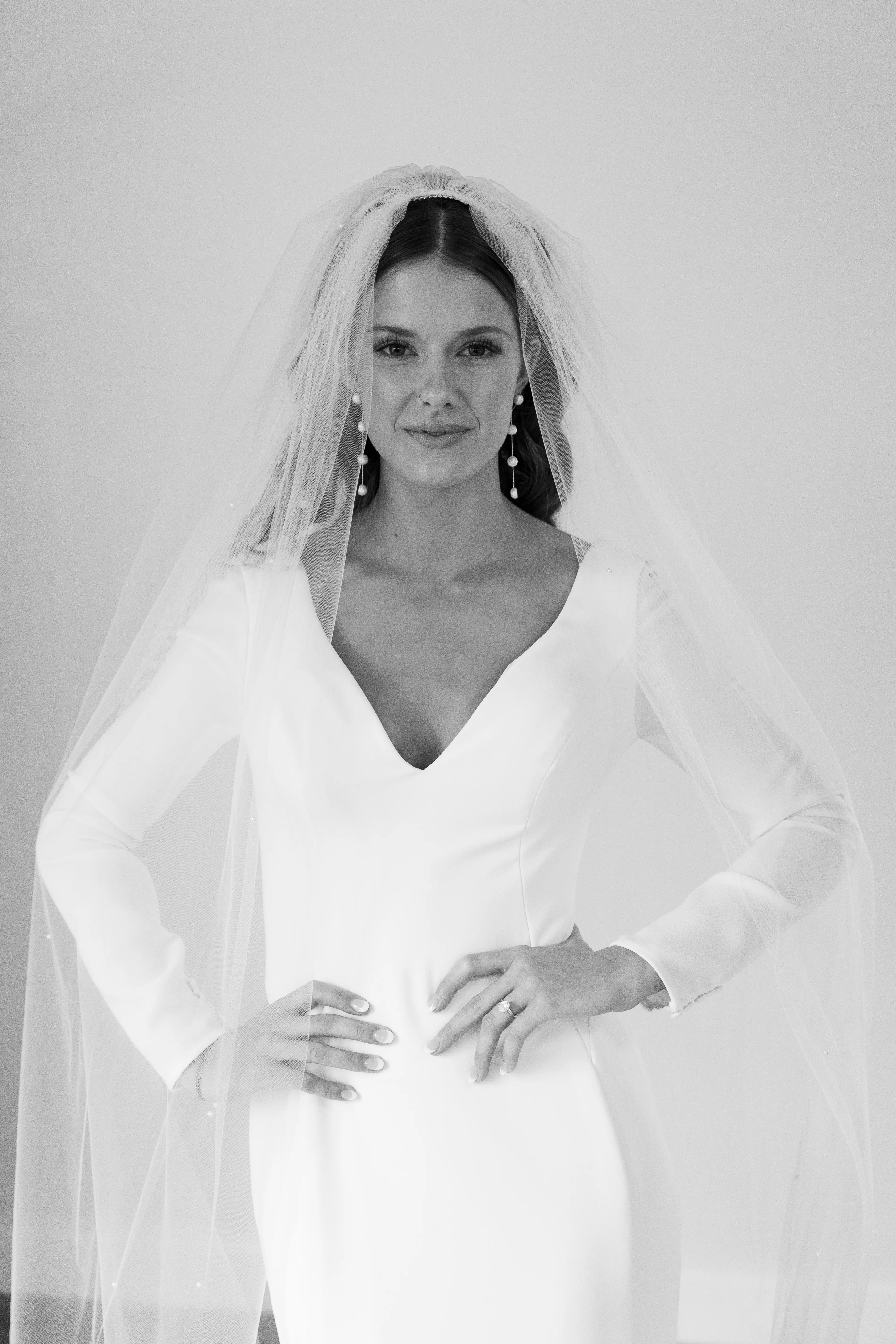 Bride wearing Fernanda wedding dress by Maggie Sottero