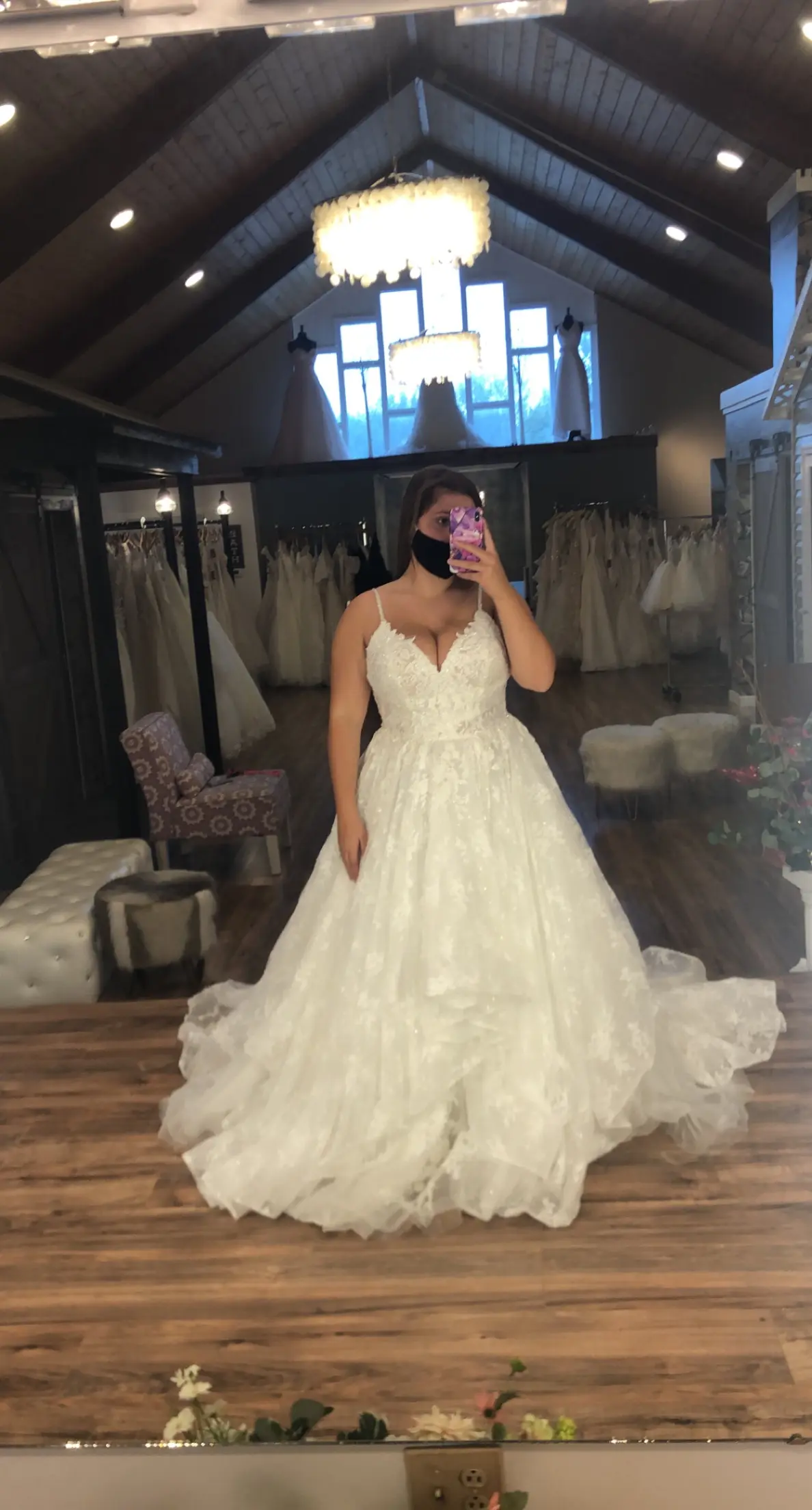 Bride In Lace Ruffled Wedding Dress Called Yuri By Maggie Sottero