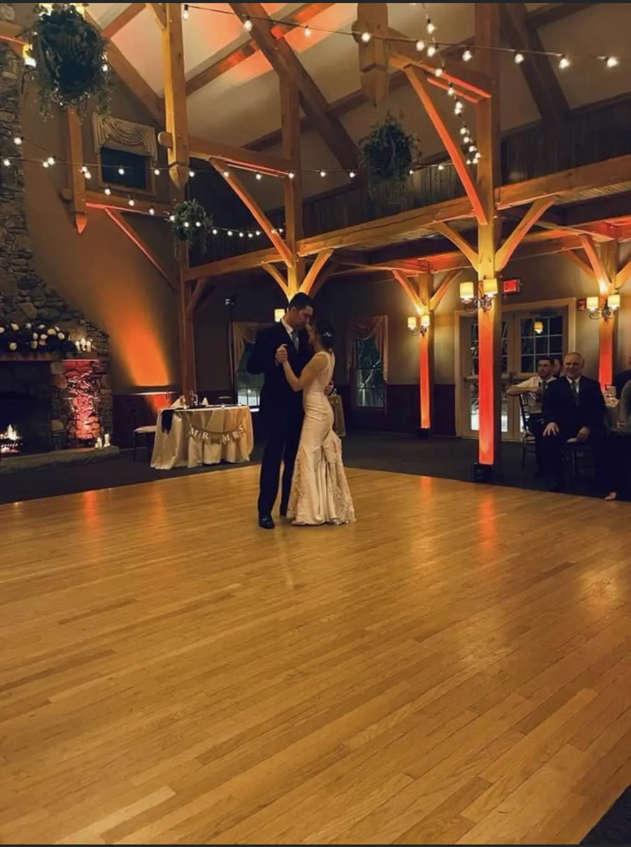 Bride Wearing Lace Halter Wedding Gown Called Kevyn By Sottero And Midgley Dancing With Groom At The Reception