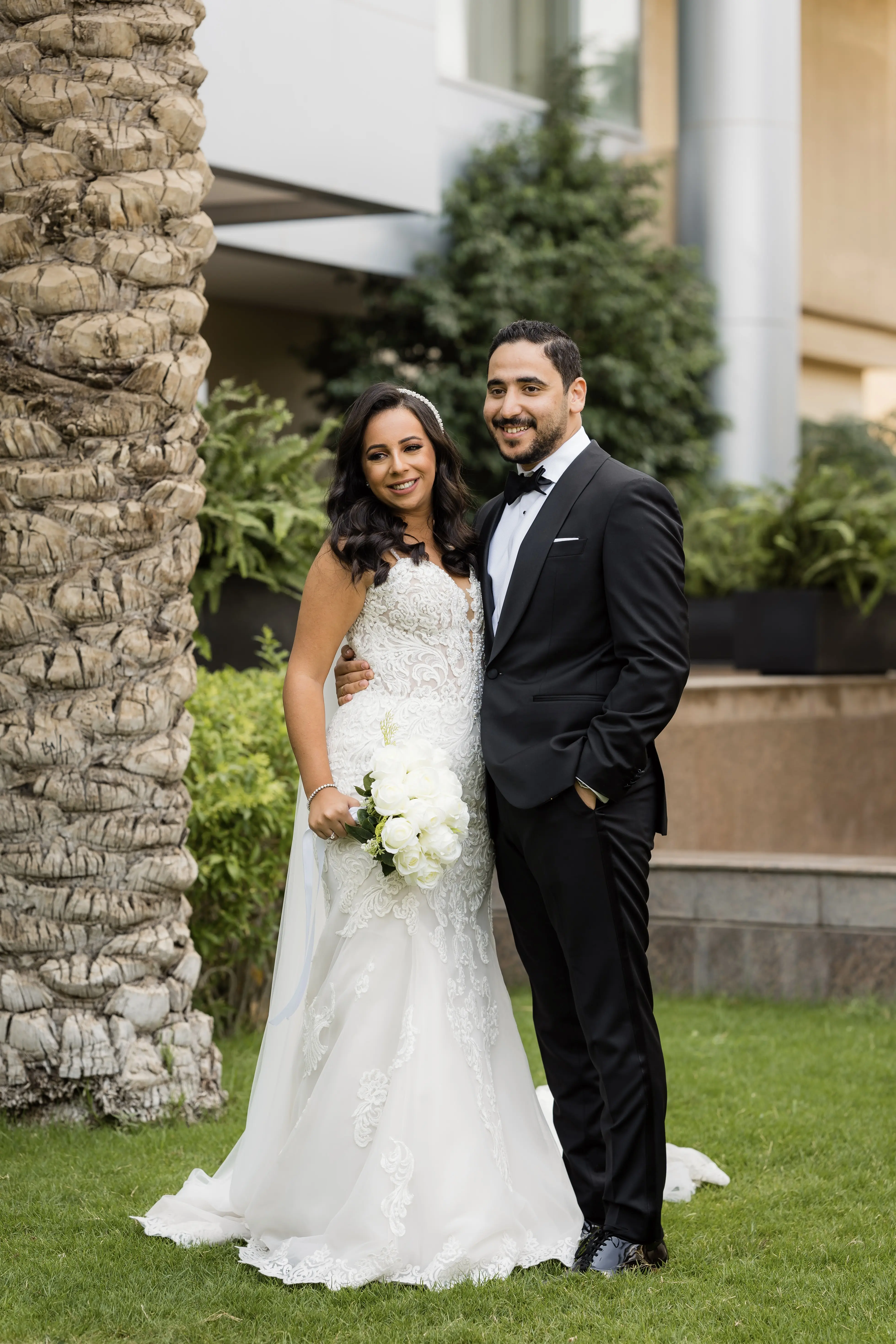 Bride Wearing Sexy Lace Wedding Dress Called Fiona By Maggie Sottero With Groom