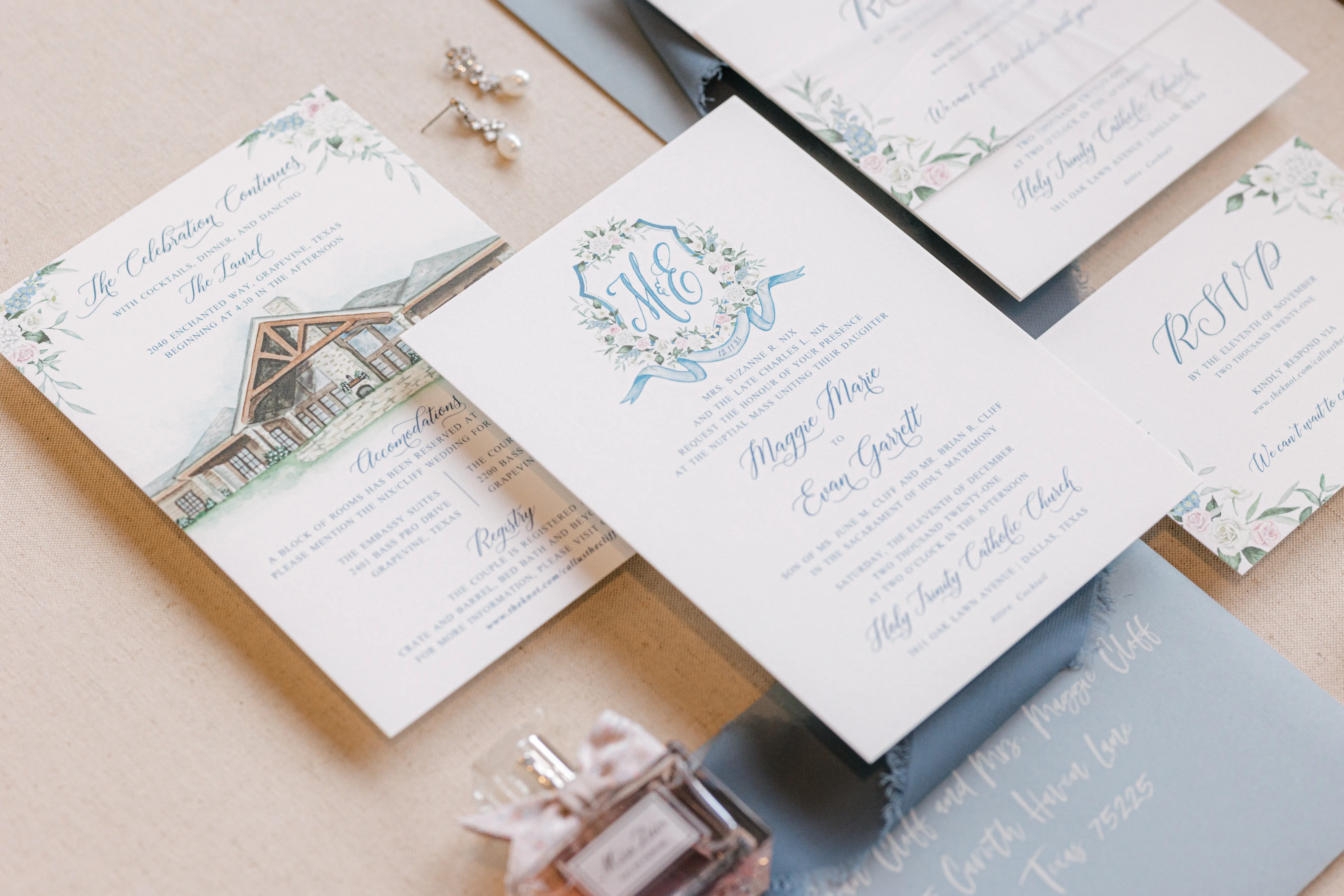 Watercolor Wedding Invitations And Stationary