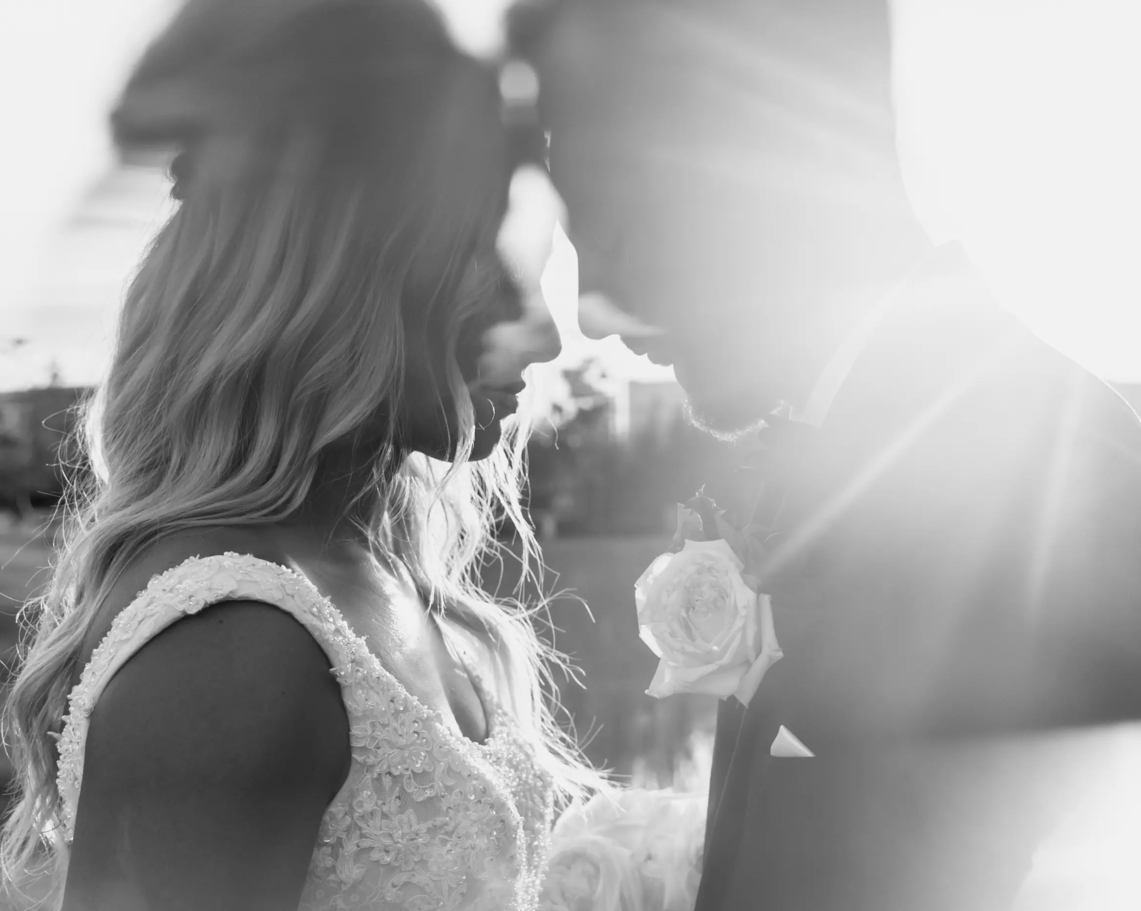 Groom With Bride Wearing Lace Ballgown Zachary By Sottero And Midgley