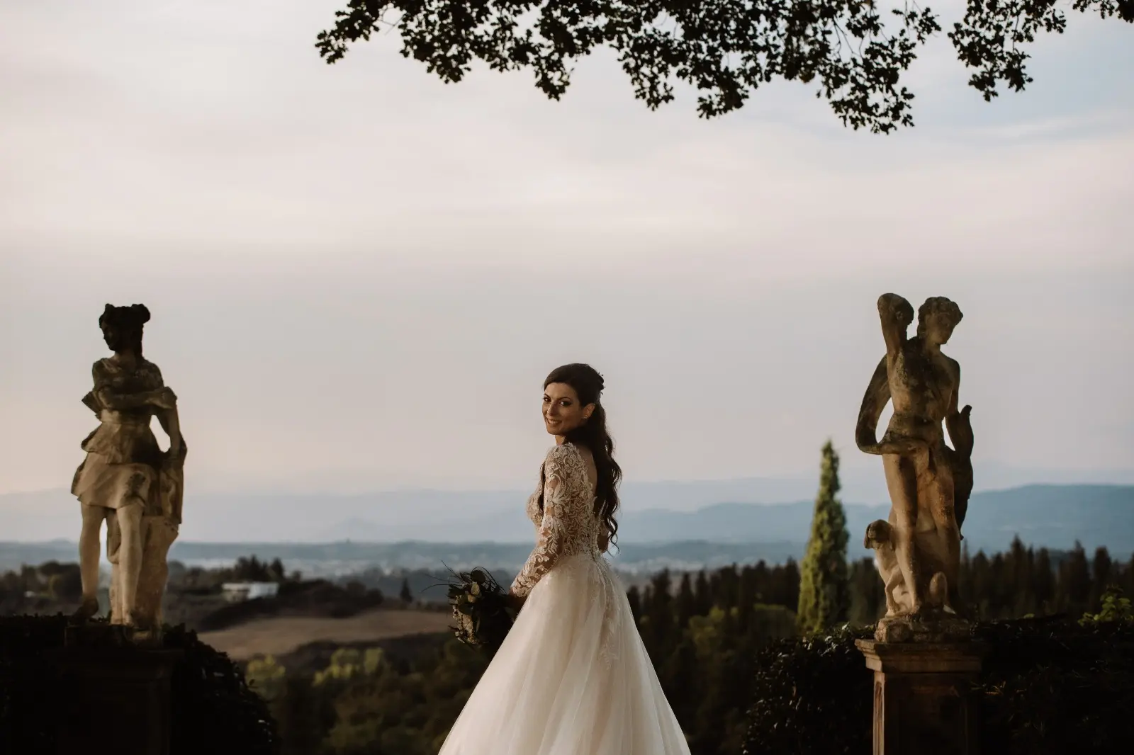 Bride In Long Sleeved Ballgown Zander Sottero and Midgley