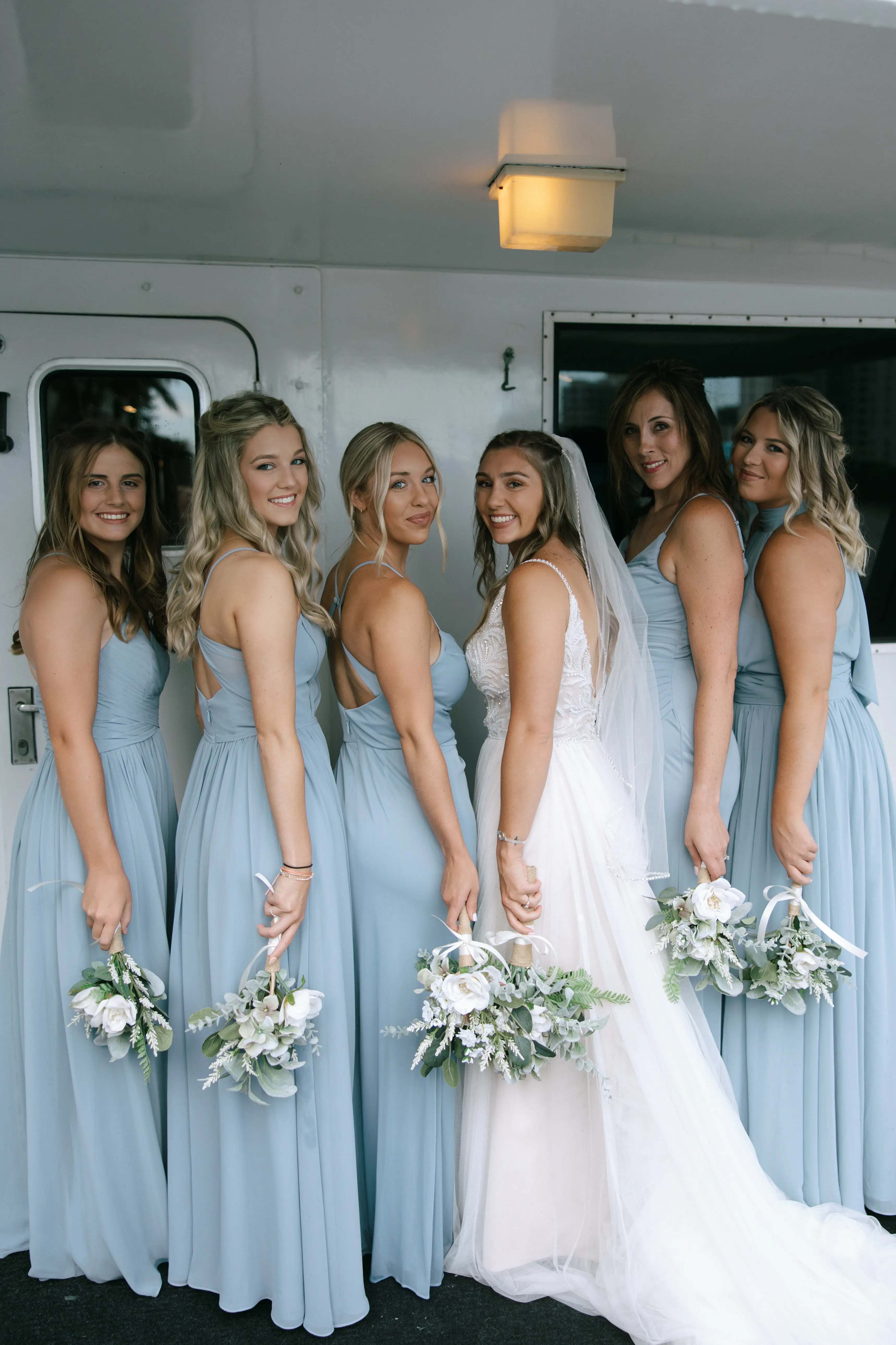 Bride Wearing A-Line Wedding Dress