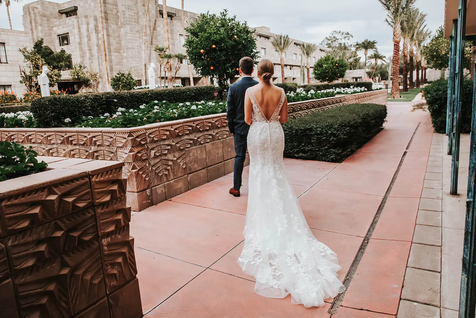 Bride In Floral Wedding Dress Called Greenley By Maggie Sottero
