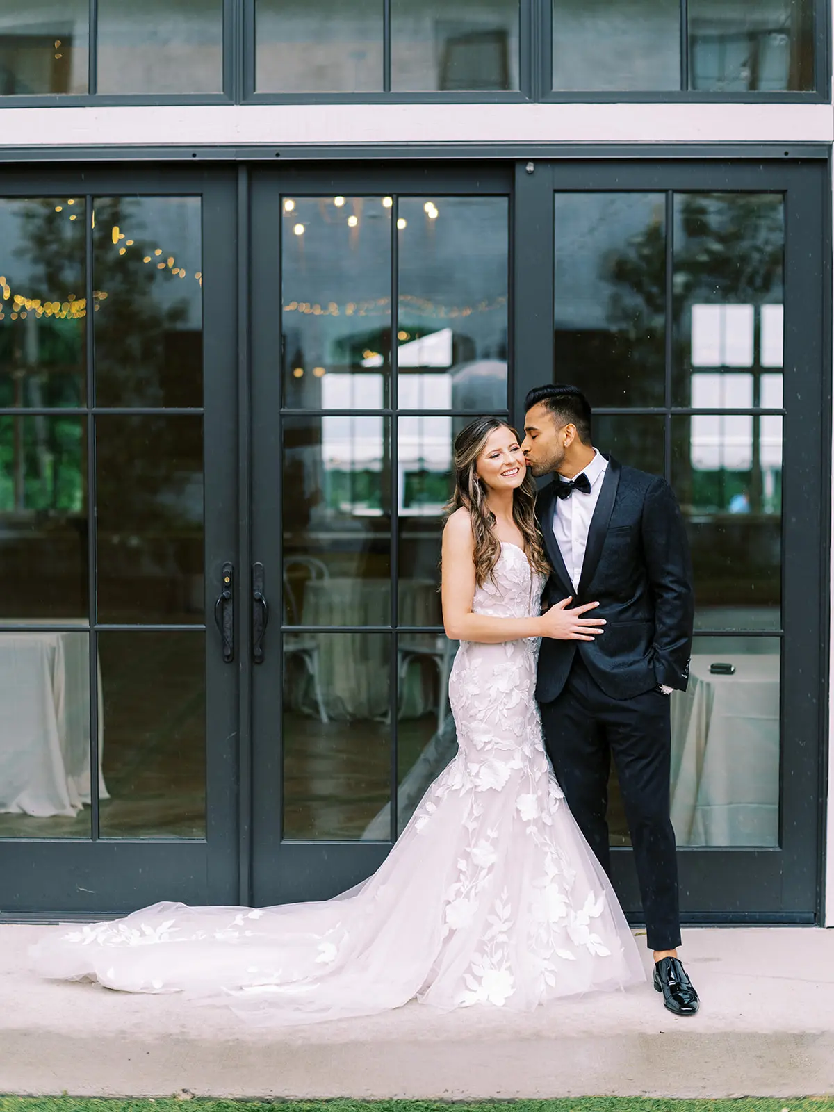 Bride In Floral Mermaid Hattie Rebecca Ingram With Groom