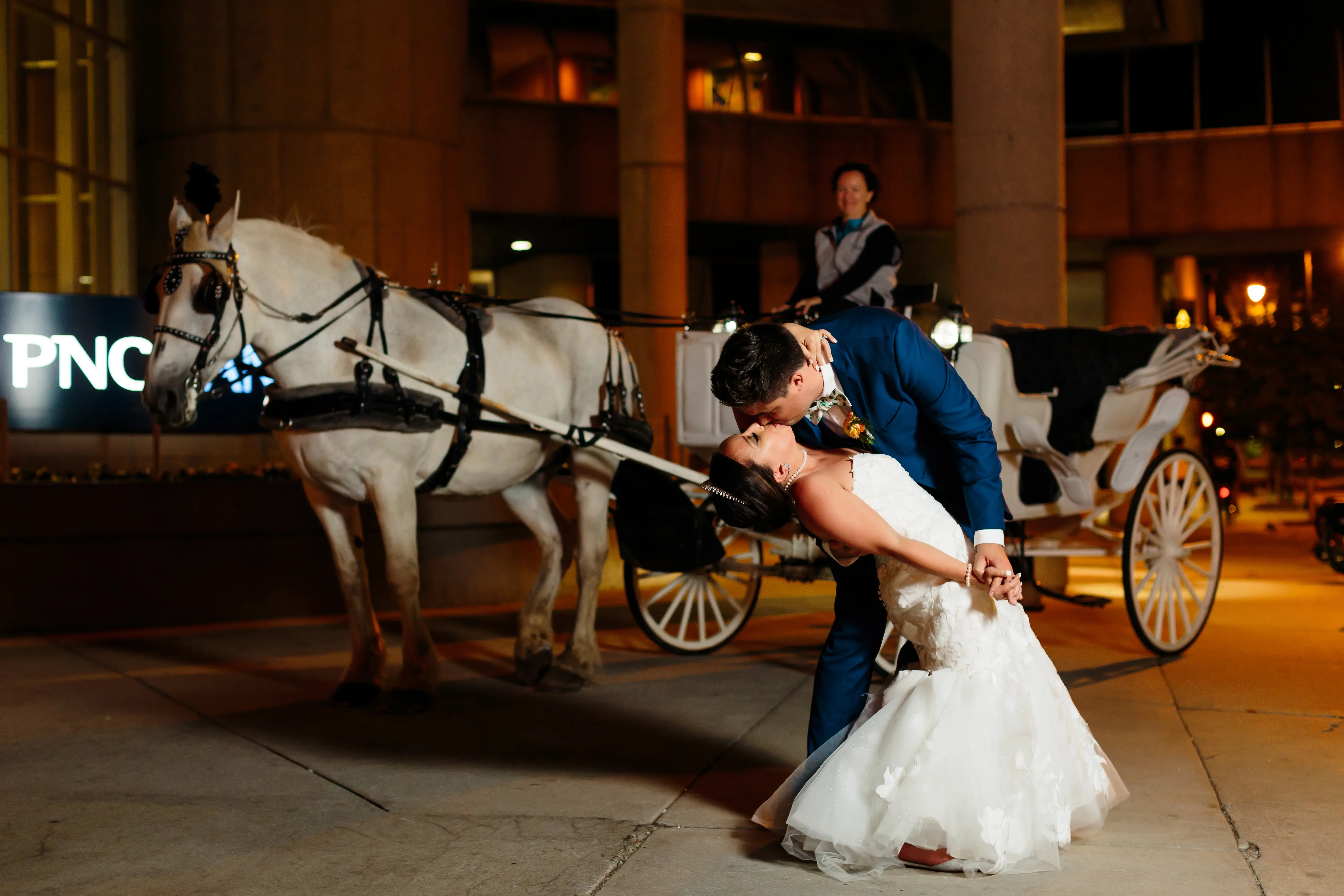 Bride In Mermaid Wedding Dress Called Hattie By Rebecca Ingram With Groom
