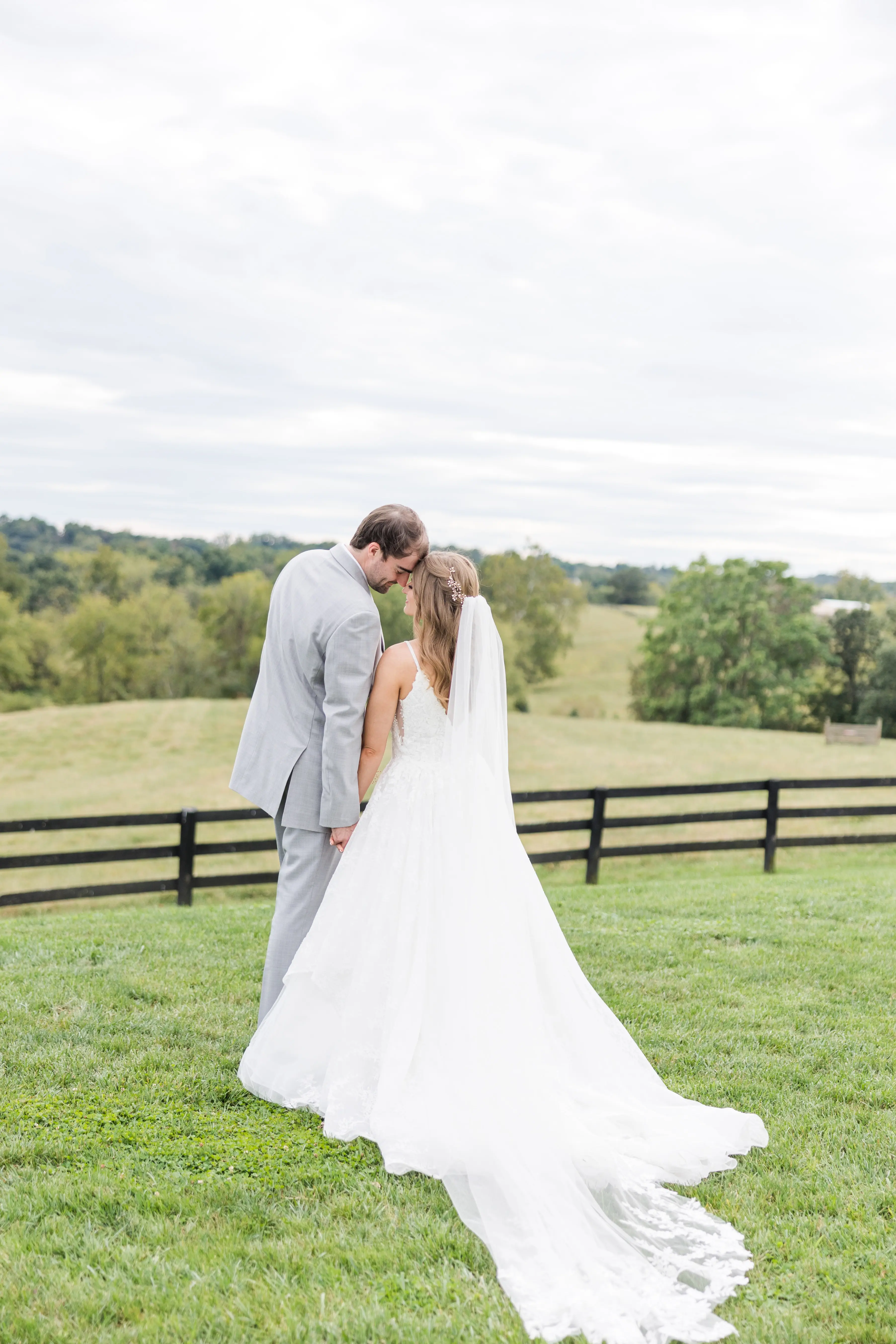 Real Bride in Modern Princess Wedding Dress with a Tiered Sequin Tulle Skirt Called Yuri by Maggie Sottero