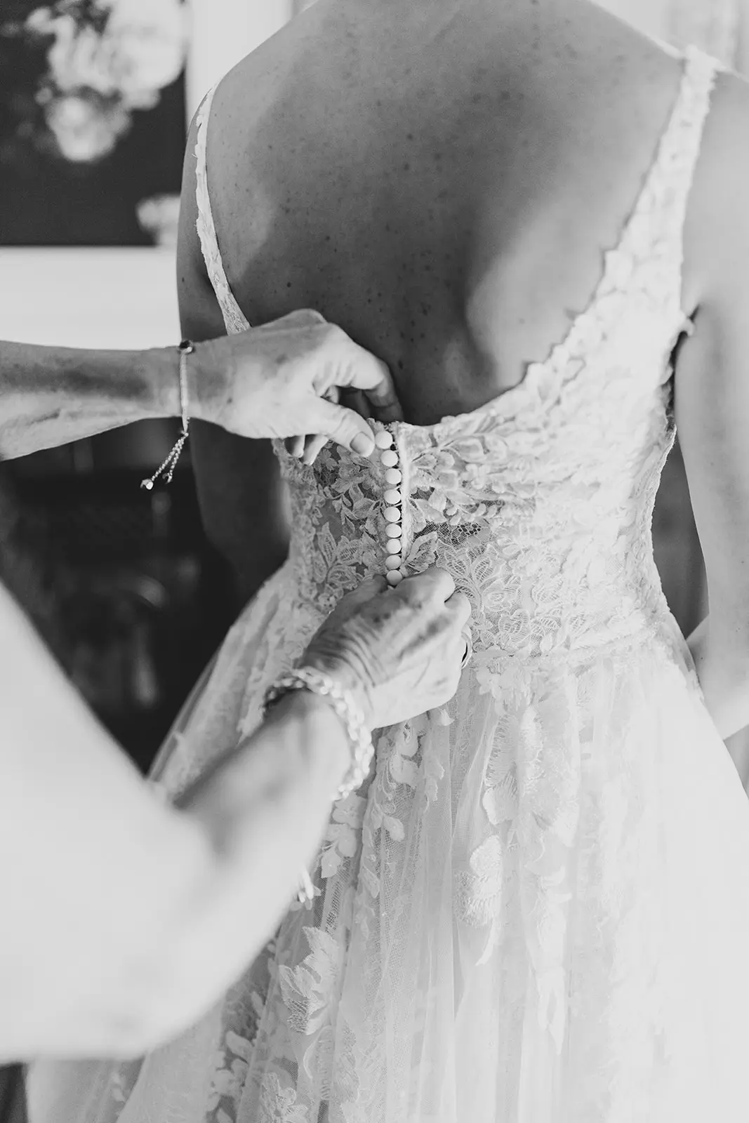 Back of Fairytale Ballgown Wedding Dress Called Valona by Sottero and Midgley.