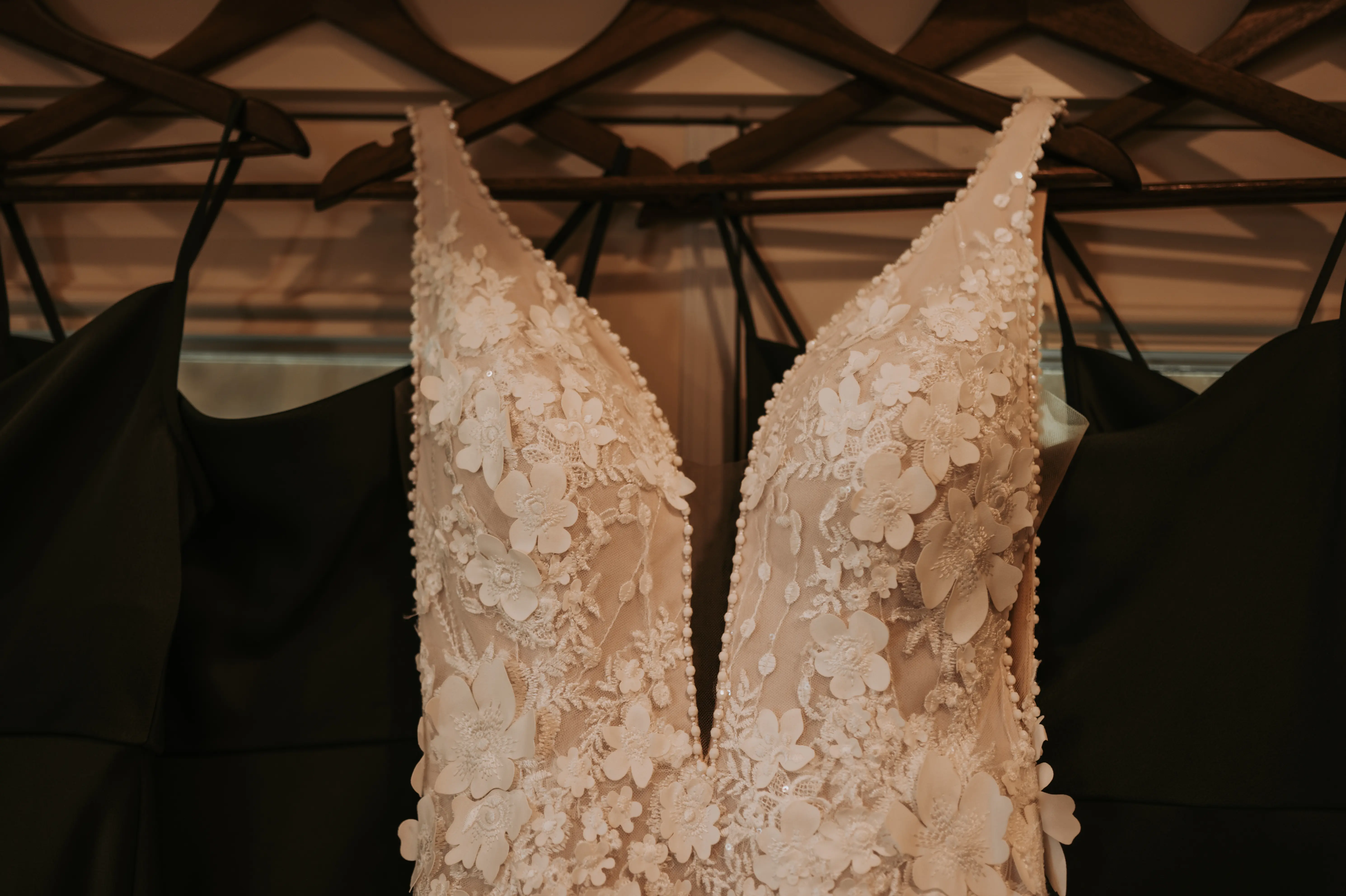 Real Bride's Mermaid Wedding Dress with 3-D Floral Motifs and Extended Scalloped Lace Train Called Cruz by Sottero & Midgley