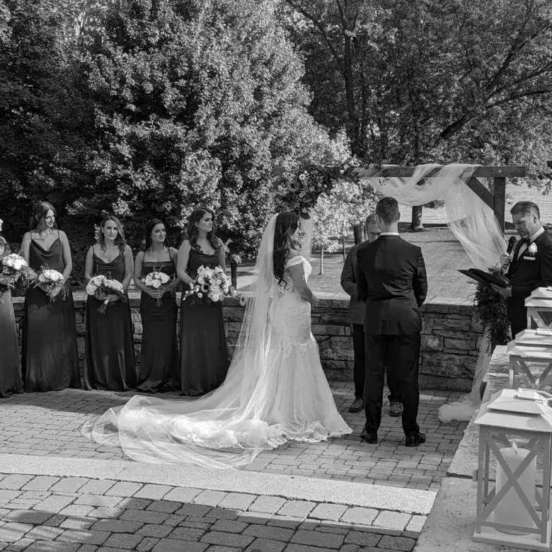 Bride Wearing Cap Sleeve Mermaid Wedding Dress Joss By Sottero And Midgley