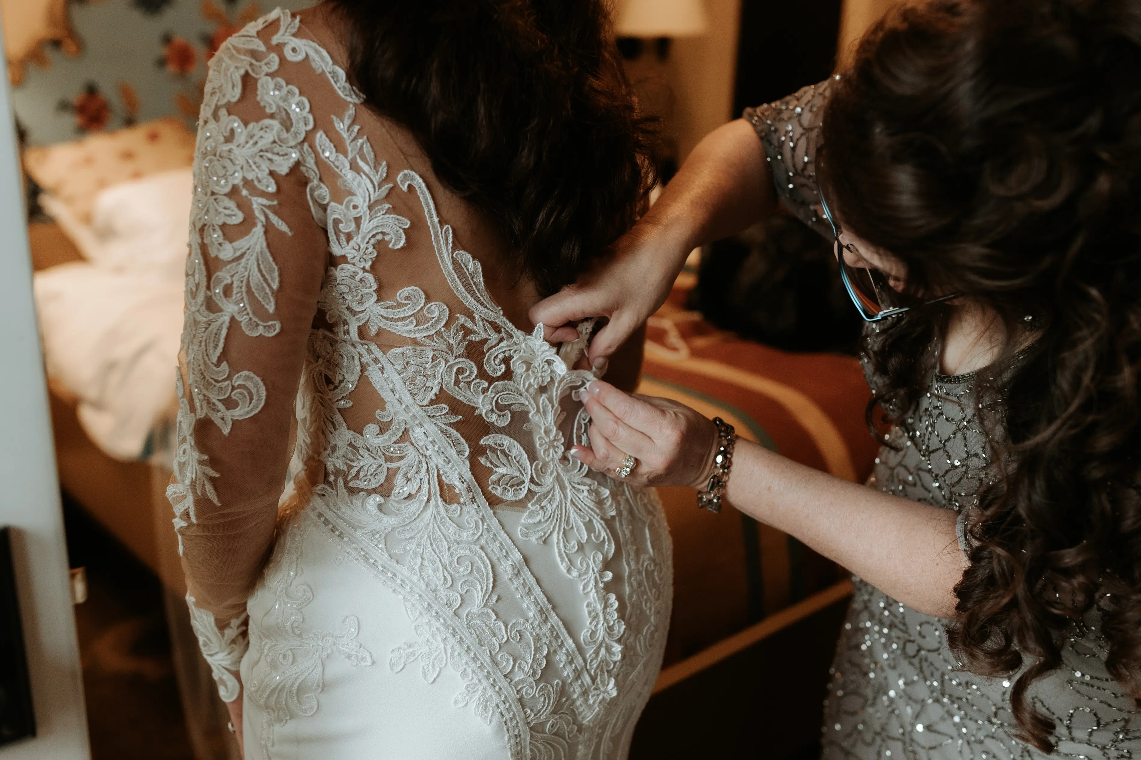 Bride Wearing Elegant Sleeved Wedding Dress Cambridge Dawn By Sottero And Midgley