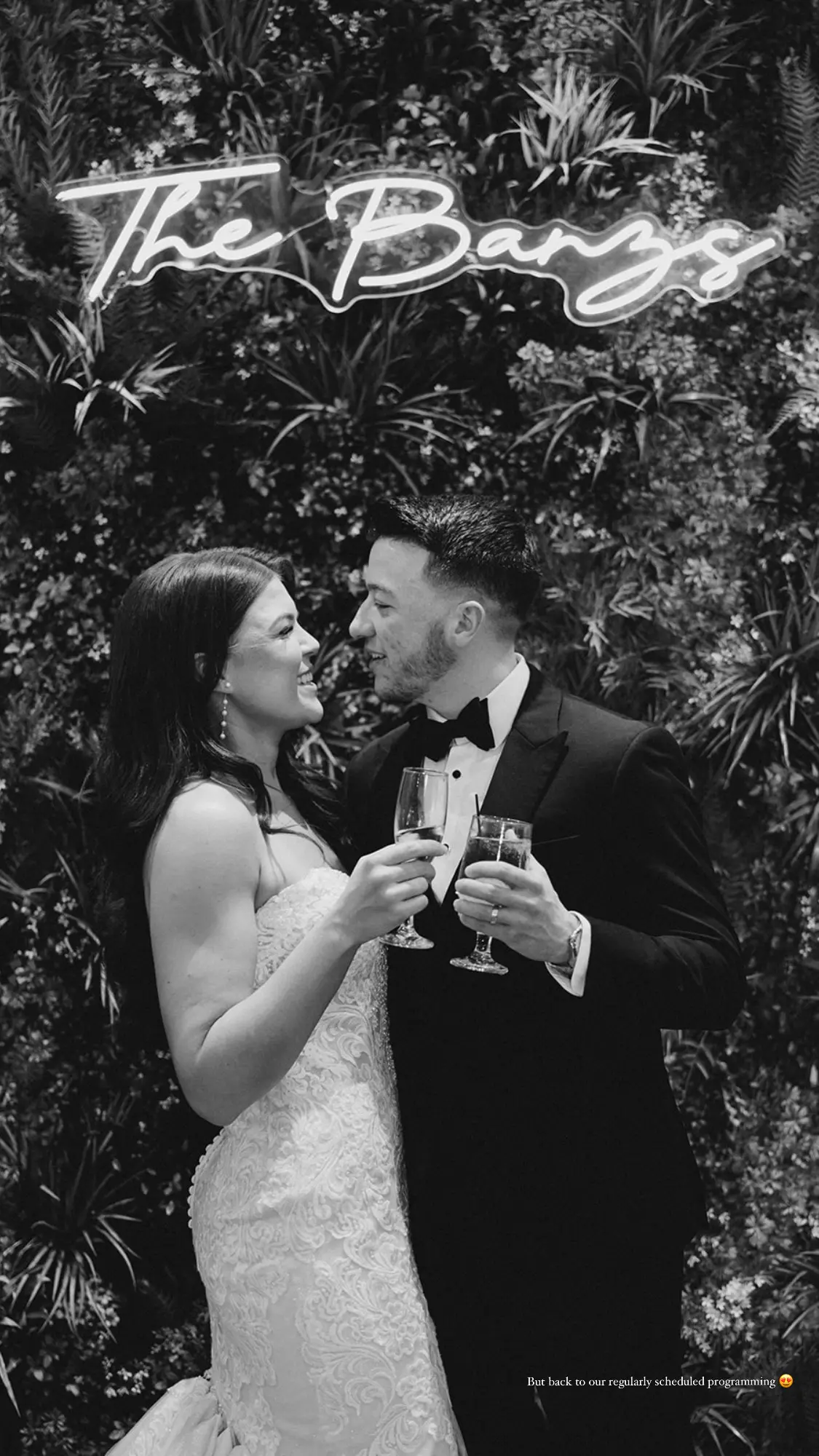 Groom With Bride Wearing Lace Wedding Gown Called Fiona By Maggie Sottero