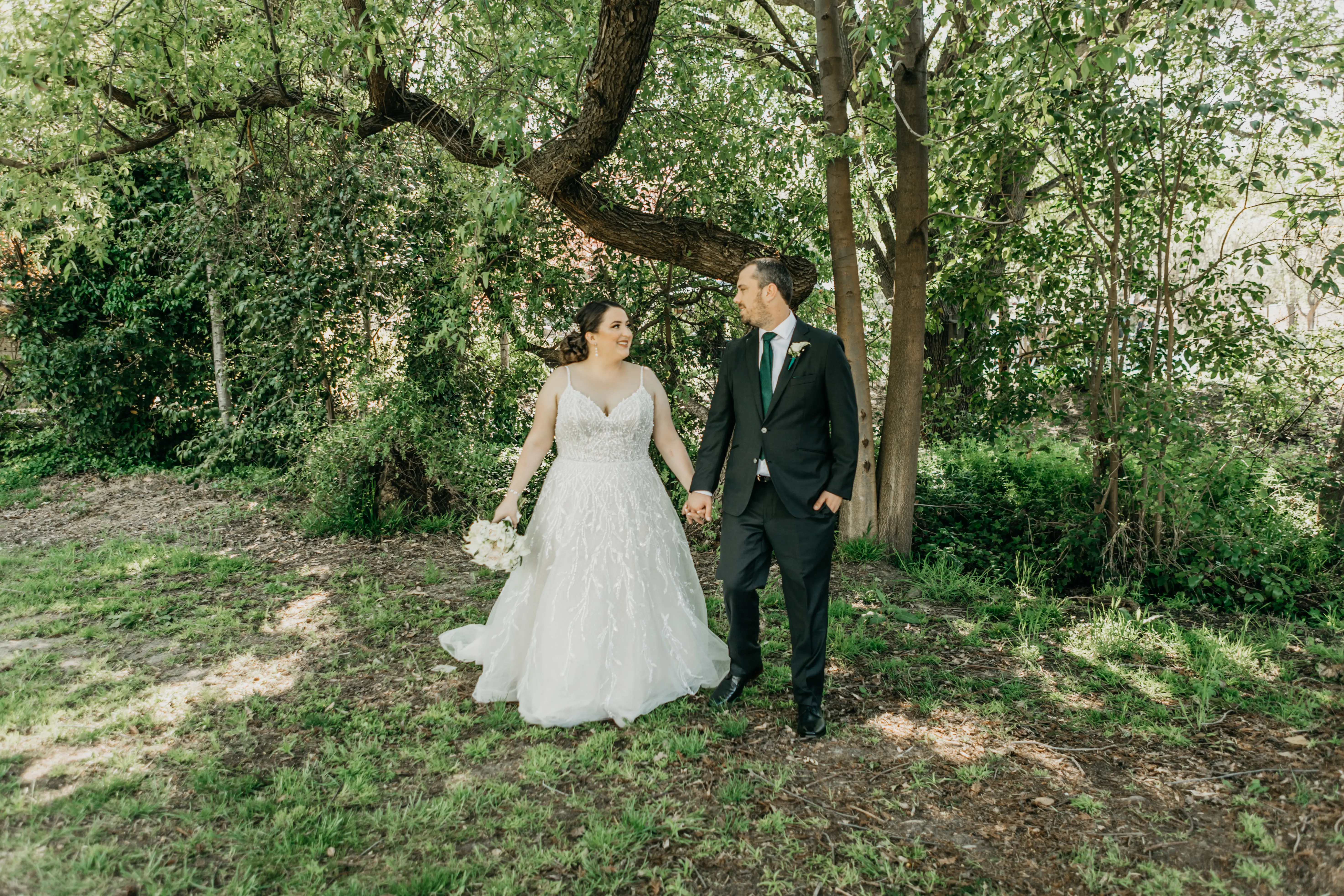 Bride In Beaded Ballgown Marvine Sottero Midgley With Groom