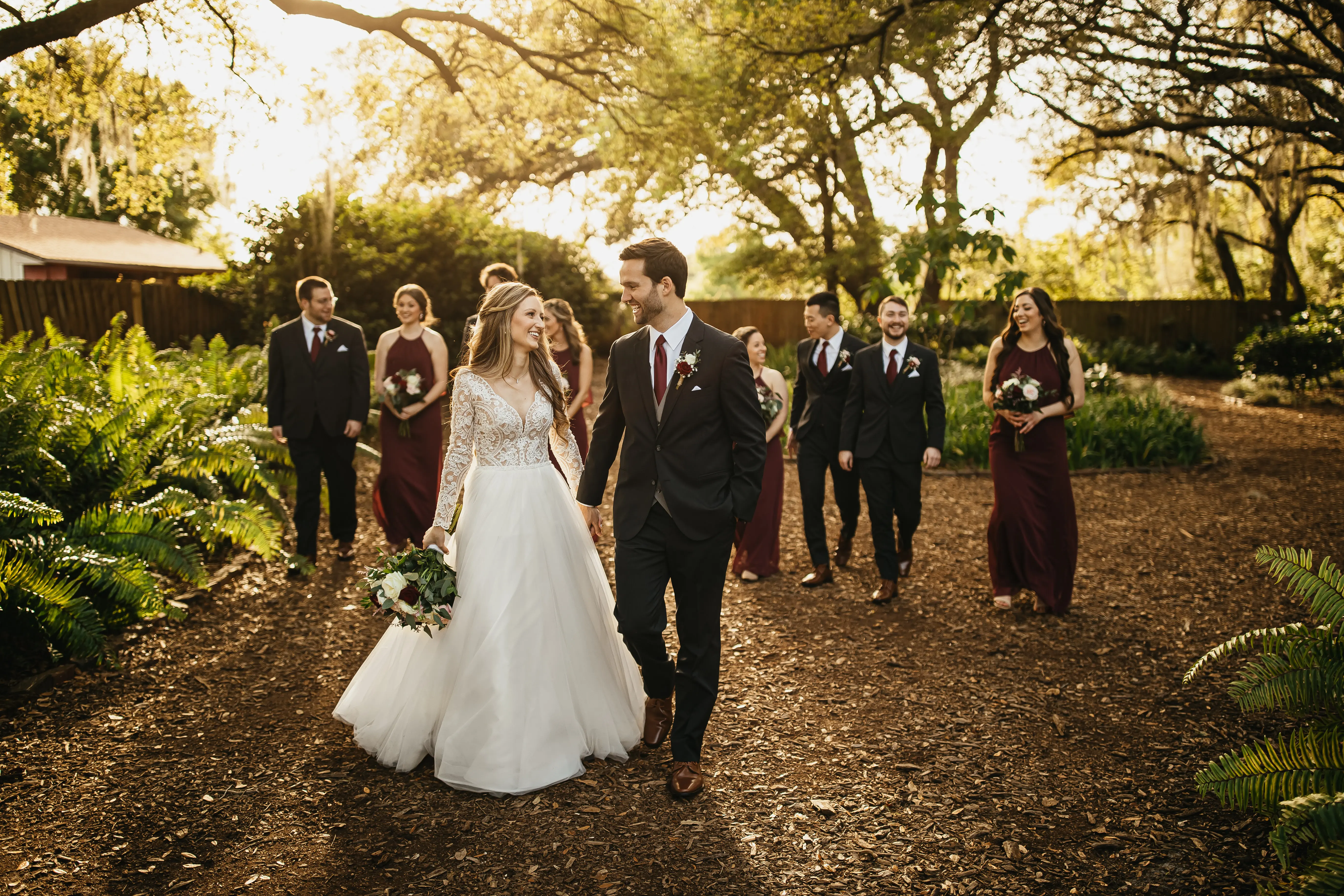 Groom With Bride Wearing Romantic Long Sleeved Ball Gown Mallory Dawn By Maggie Sottero