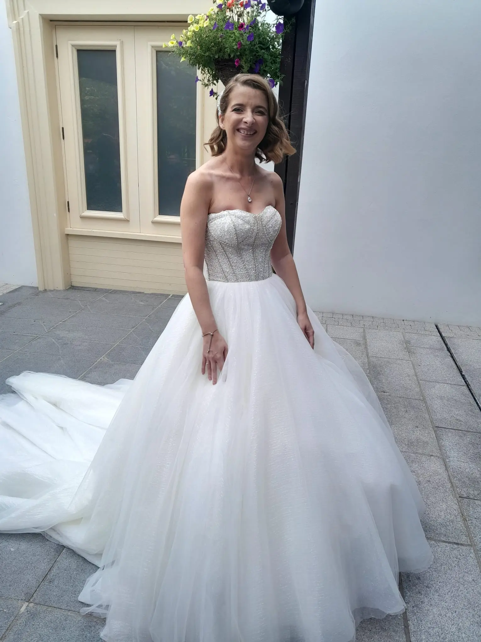 Bride In Beaded Ballgown Elton Sottero Midgley