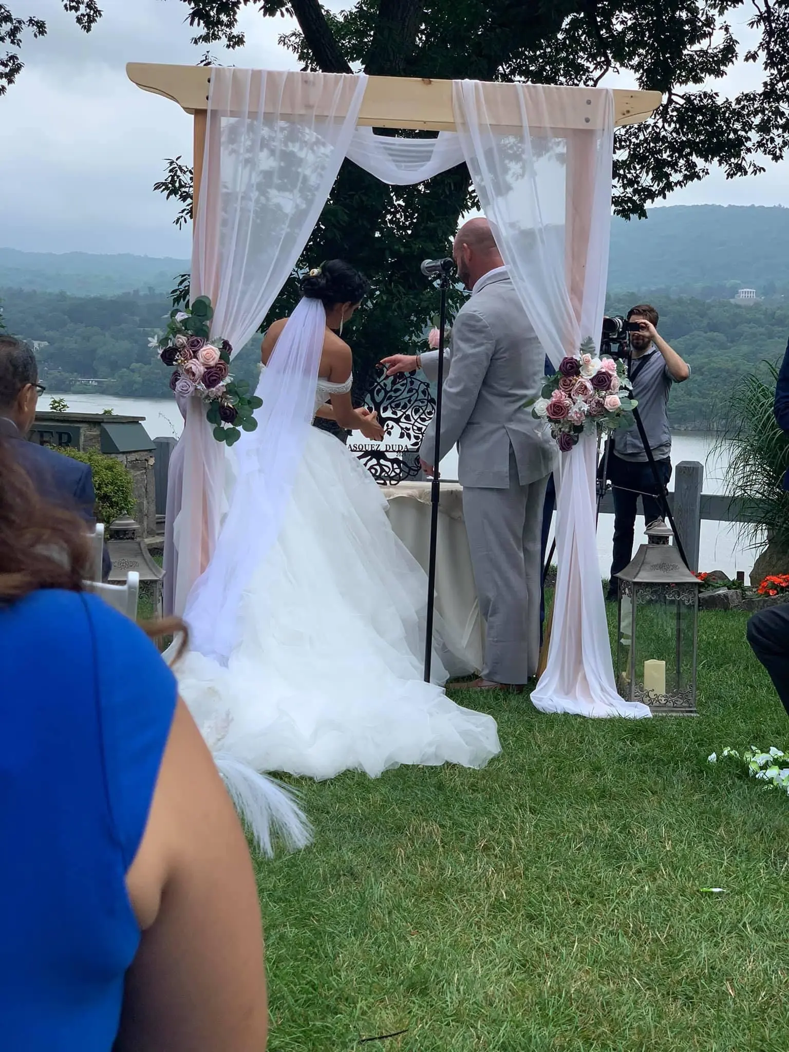 Groom With Bride Wearing Sparkle Tulle Ballgown Yasmin By Maggie Sottero