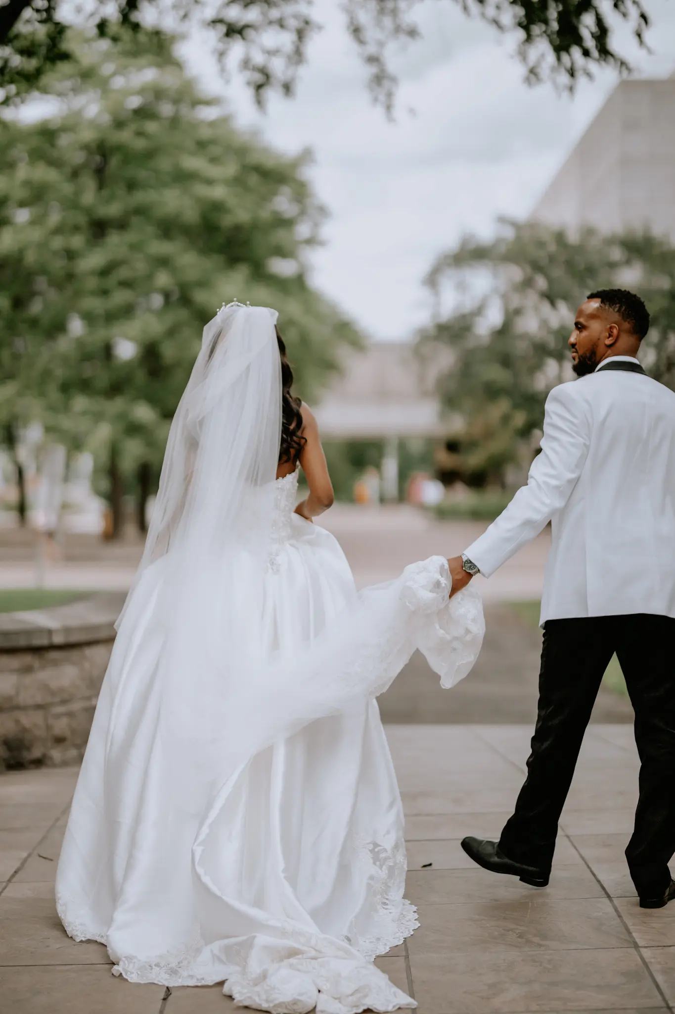 Groom With Bride Wearing Satin Ball Gown Kimora By Sottero And Midgley