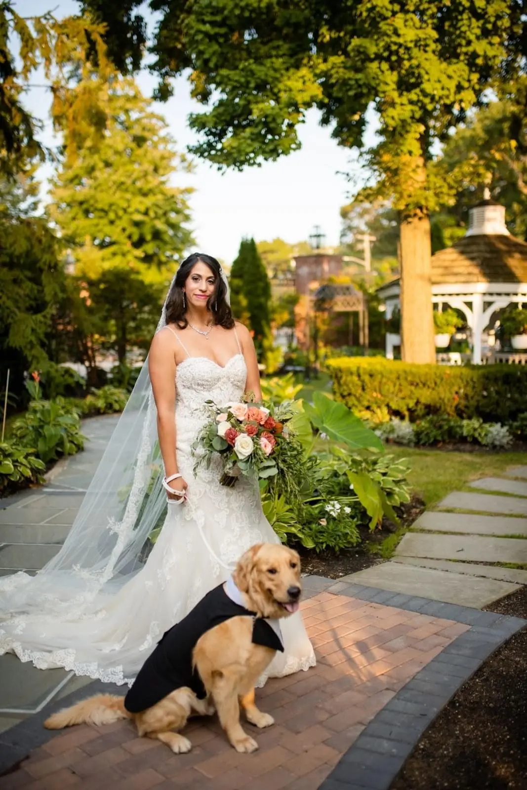 Bride Wearing Sparkly Lace Fit-And-Flare Fiona By Maggie Sottero