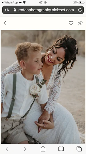 Bride In Lace Boho Wedding Dress Called Drita By Sottero And Midgley With Son